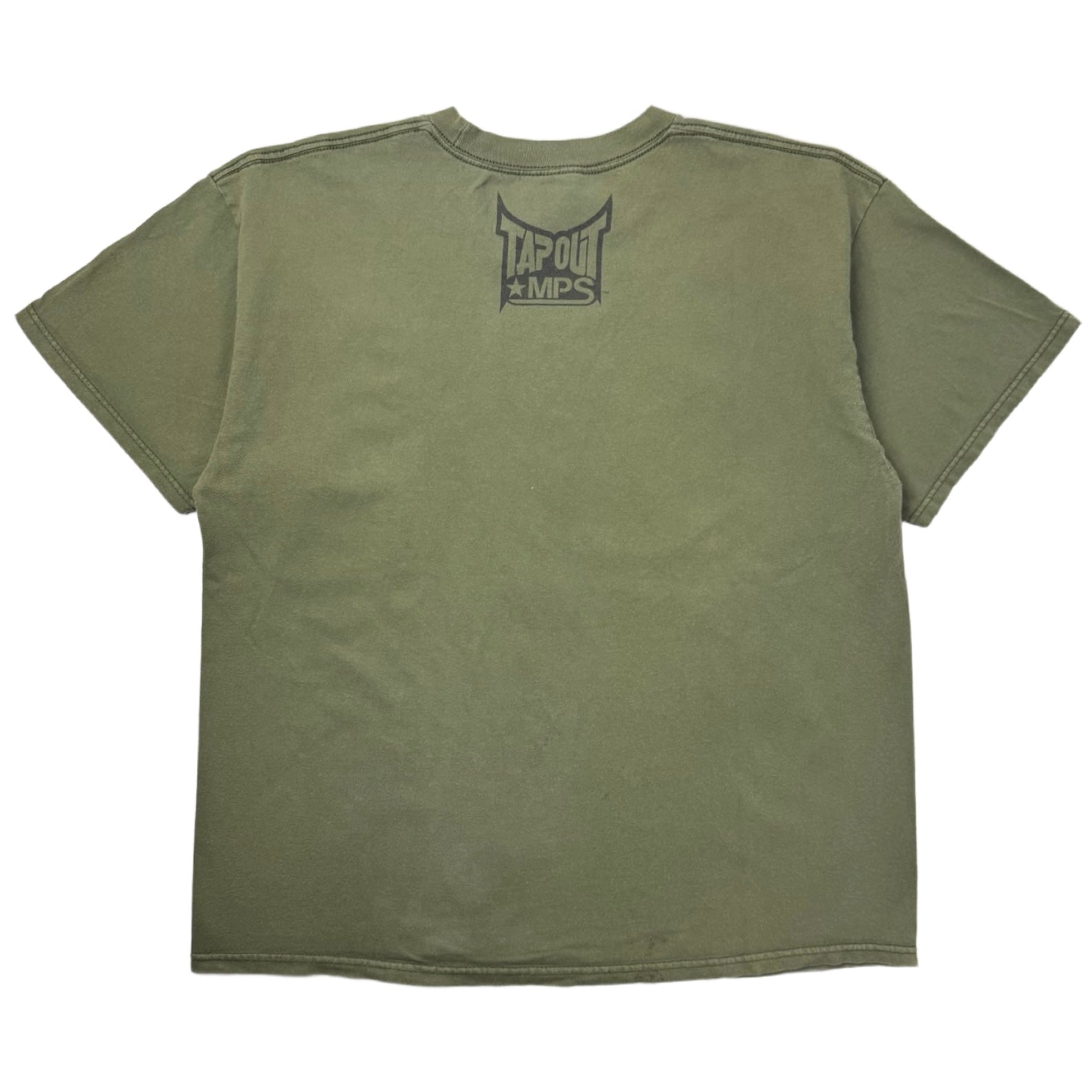 Vintage Y2K Tapout MPS Cyber Fight T-Shirt Green