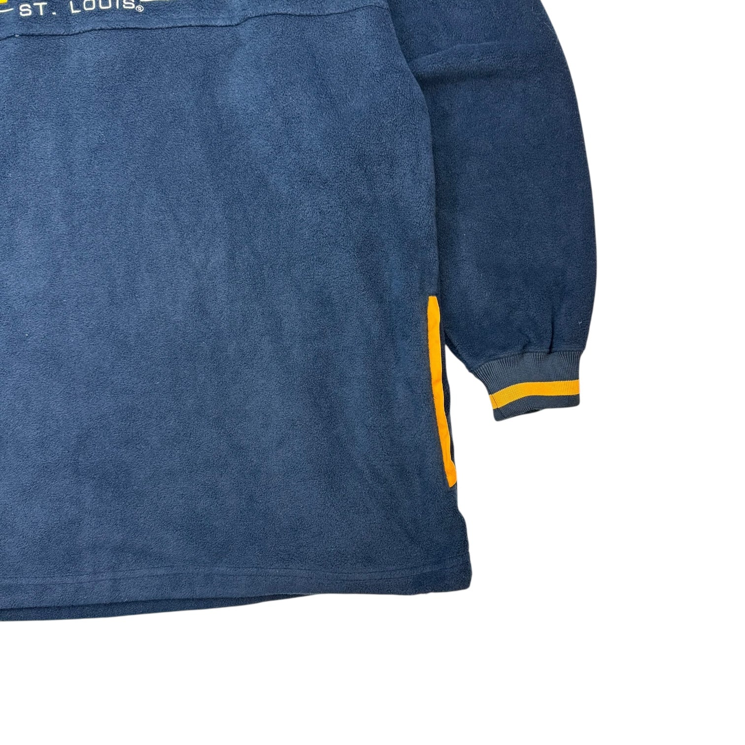 Vintage St Louis Blues Quarter Zip Sweater Blue/Yellow