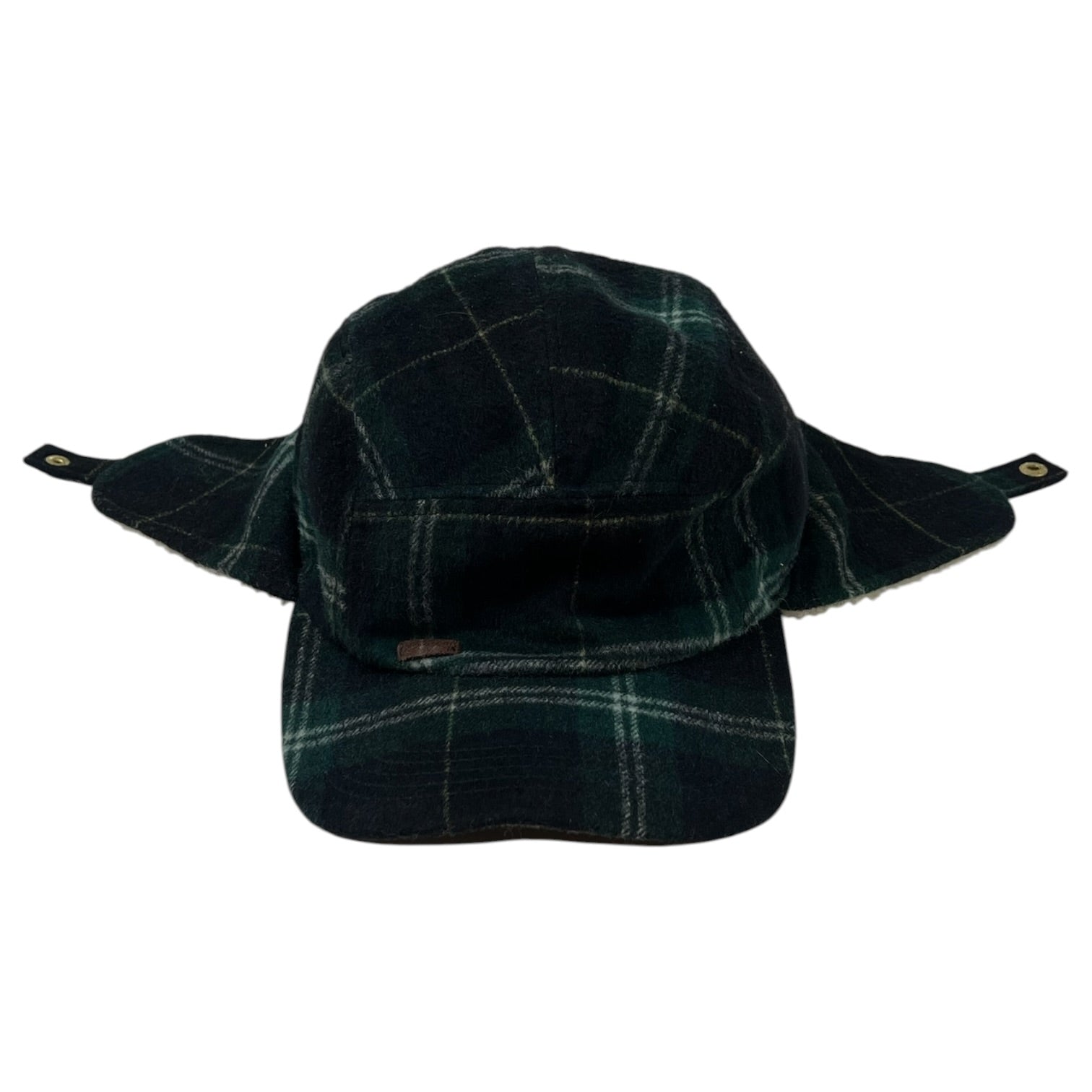 Stussy Trapper Hat Green Plaid Pattern
