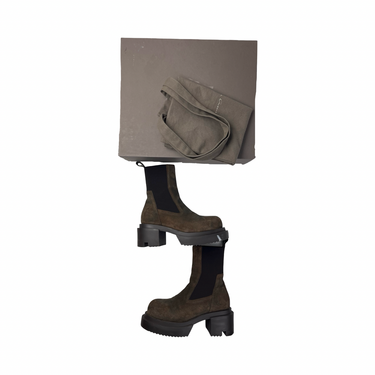 Rick Owens Runway Beatle Bogun Suede Boot (Used)