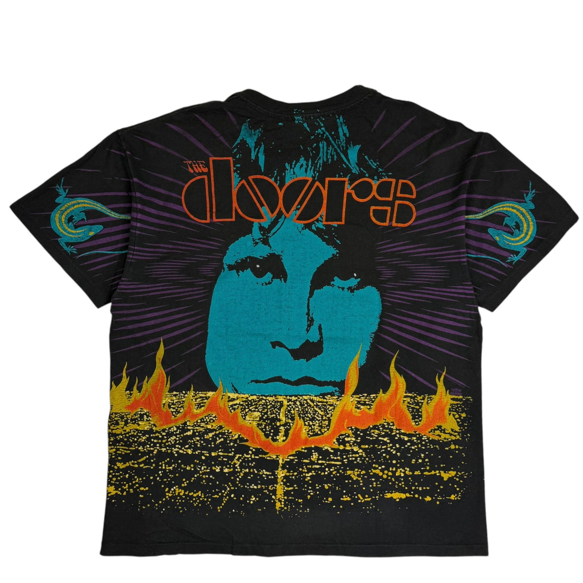 Vintage 90s The Doors Jim Morrison All Over Print Tee Black