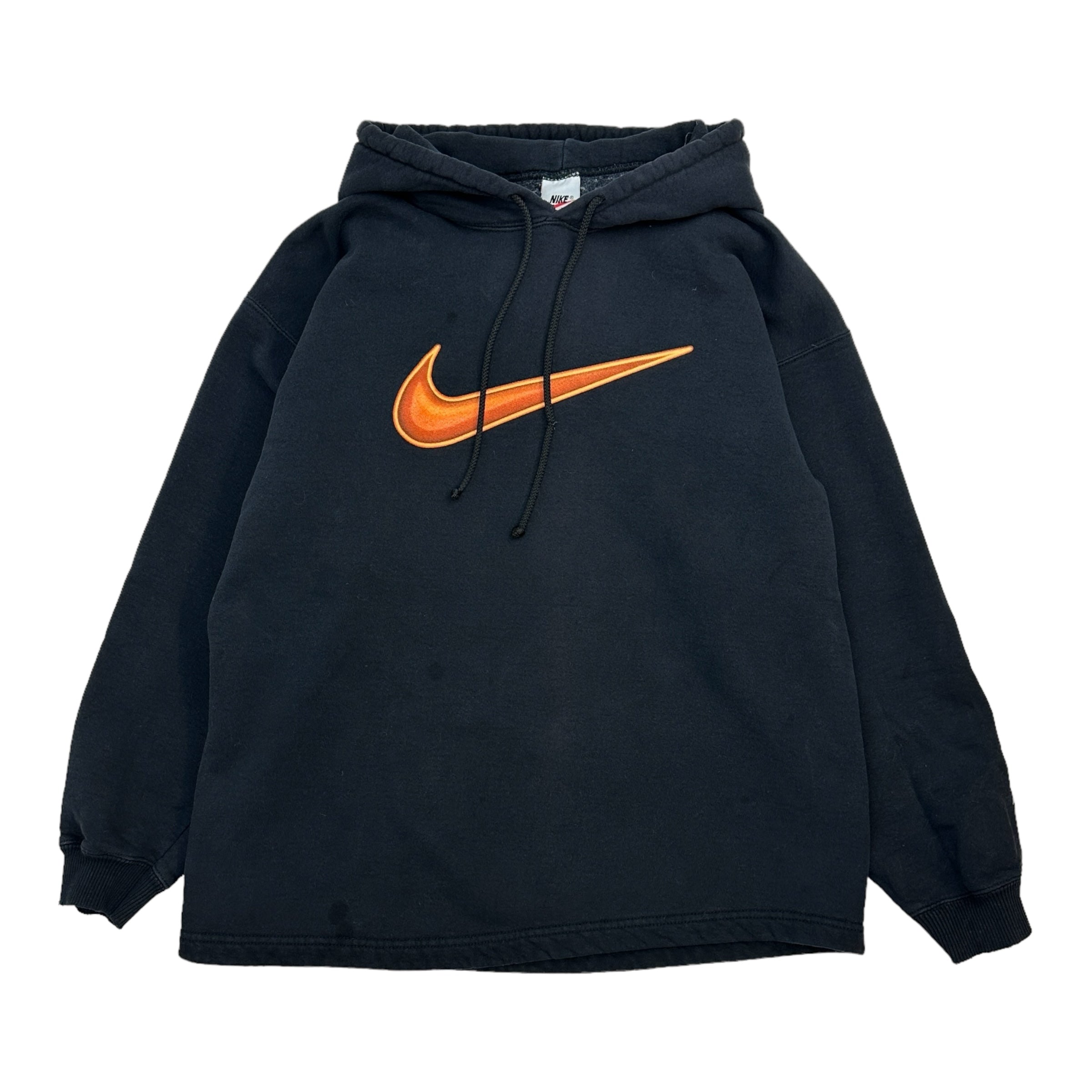 Vintage Nike Swoosh Hoodie Black/Orange