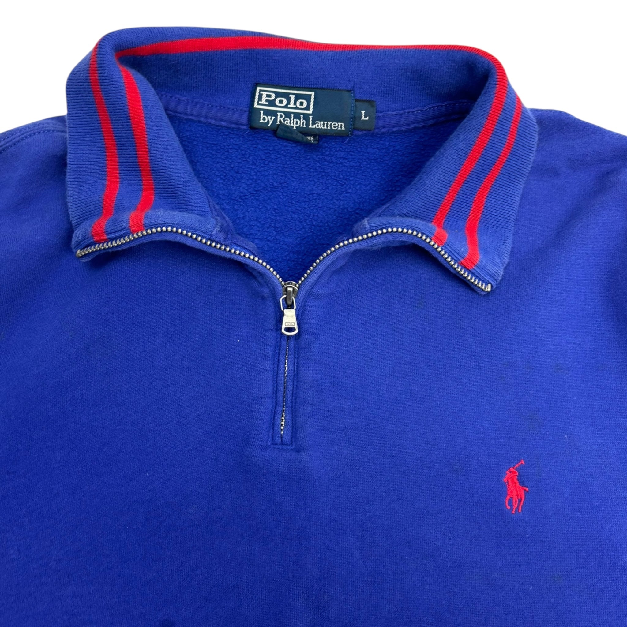Vintage Polo Ralph Lauren Quarter Zip Royale Blue