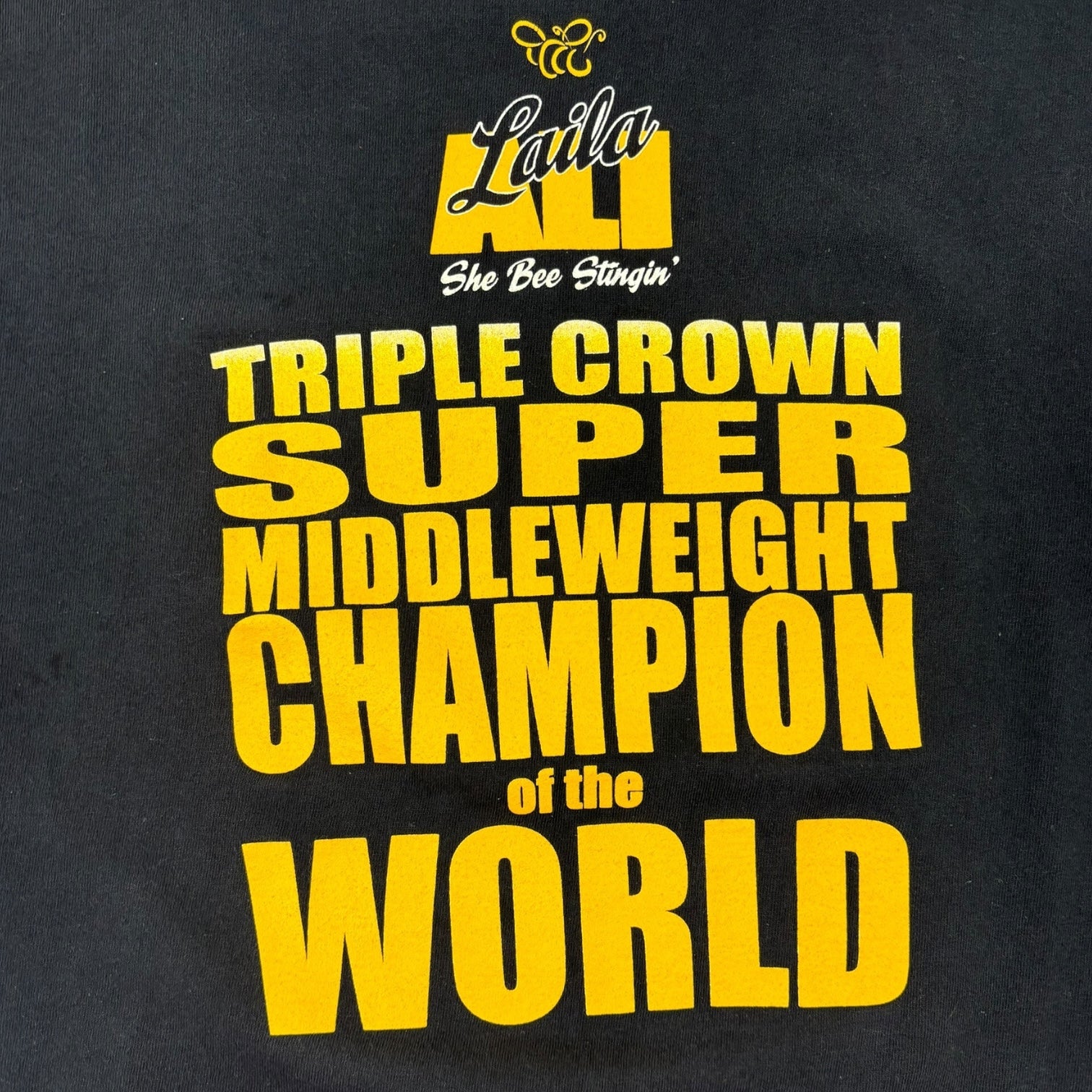 Vintage Laila Ali “Champion of The World” T-Shirt Black
