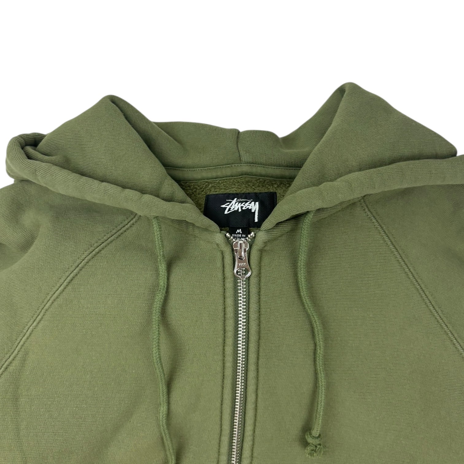 Stussy Raglan Zip-Up Hoodie Olive