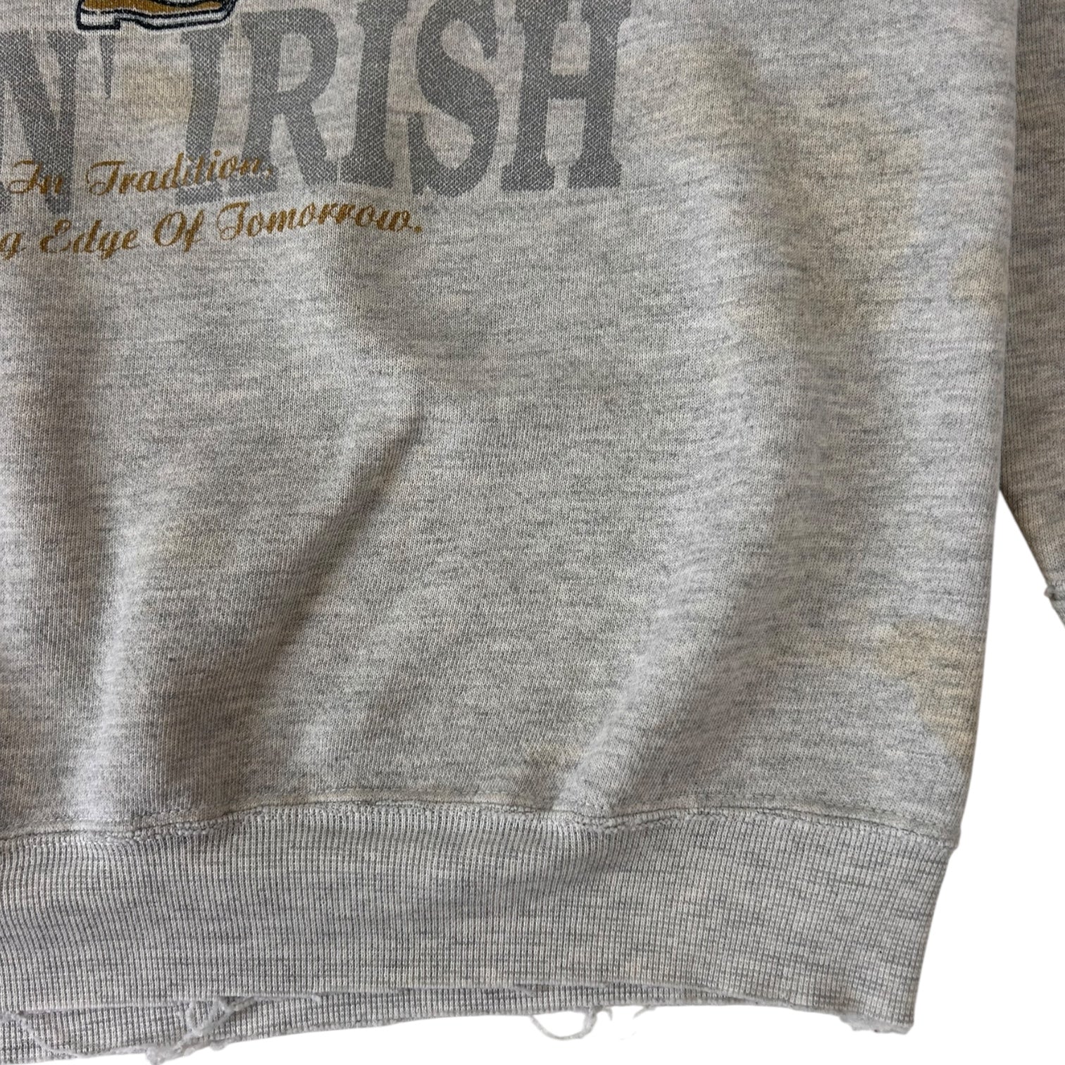 Vintage Notre Dame Fighting Irish Crewneck Sweatshirt Grey