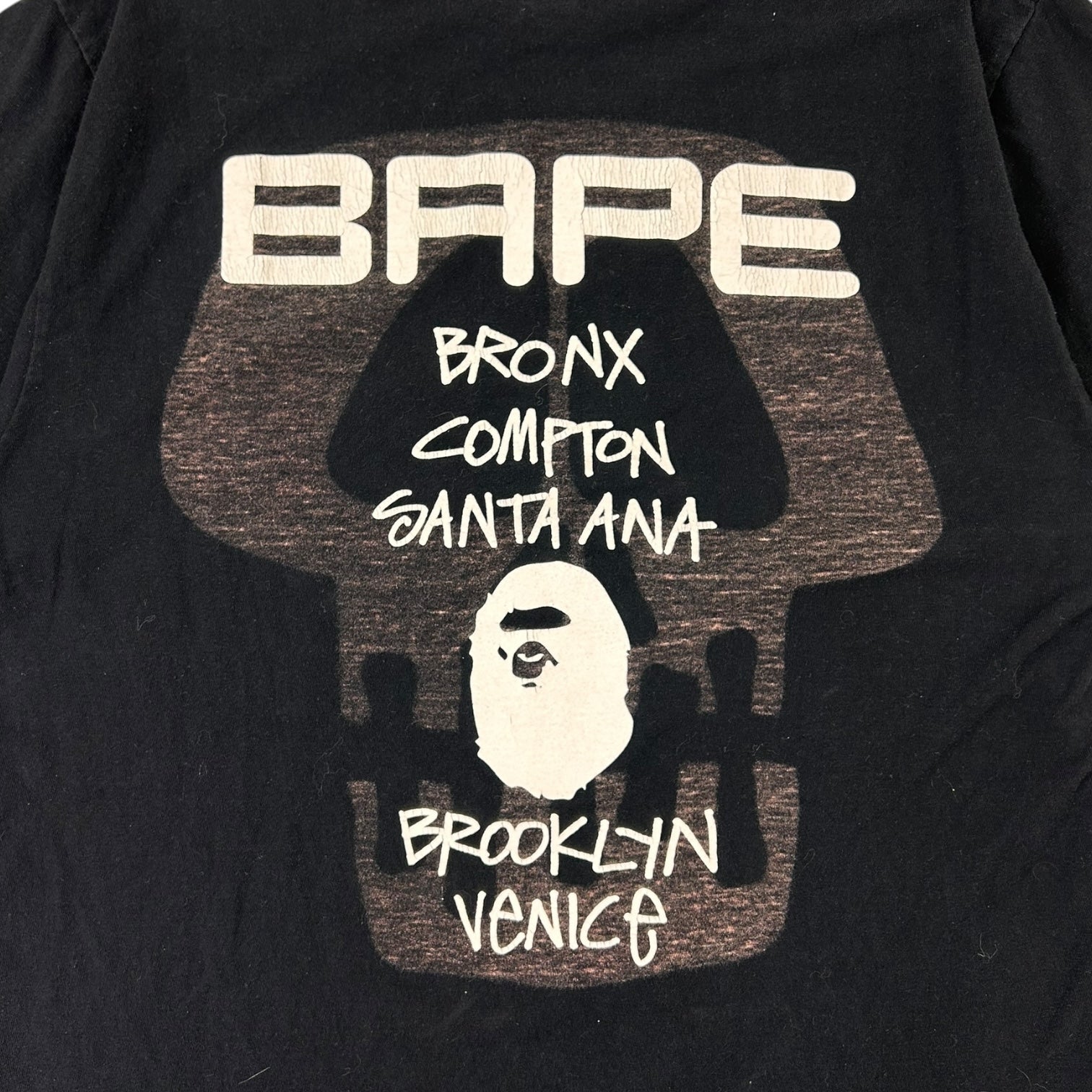 Stussy X Bape World Tour T-Shirt Black
