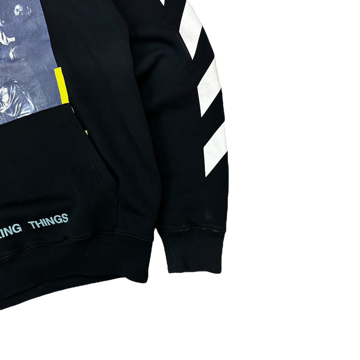 Off-White Caravaggio Diagonal Hoodie Black