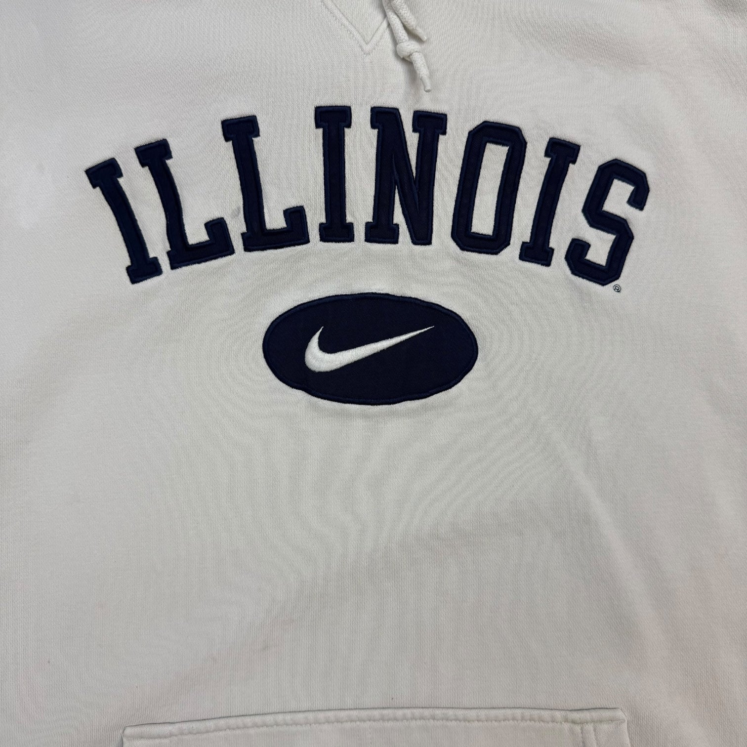 Vintage Nike Team Illinois Hoodie Cream