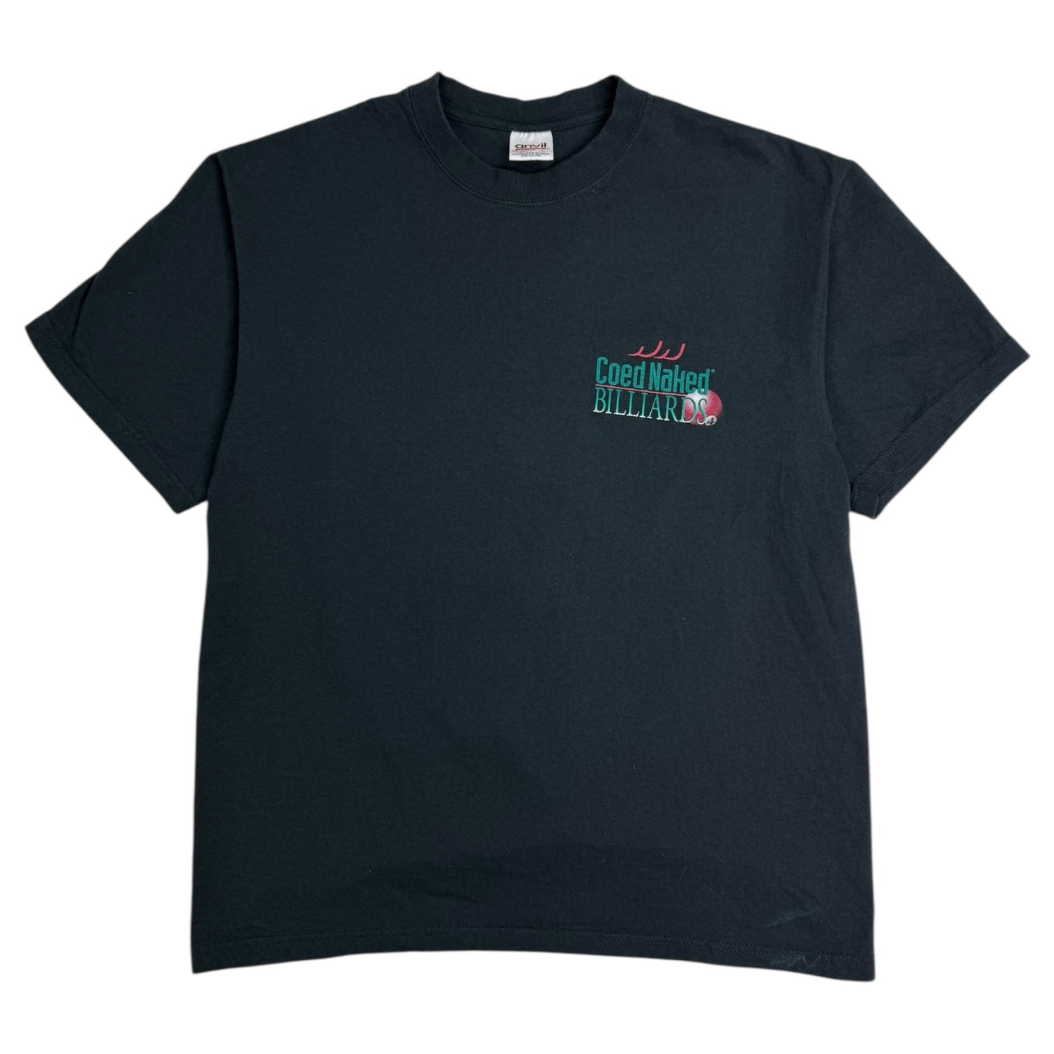 Vintage Coed Naked Billiards T-Shirt Black