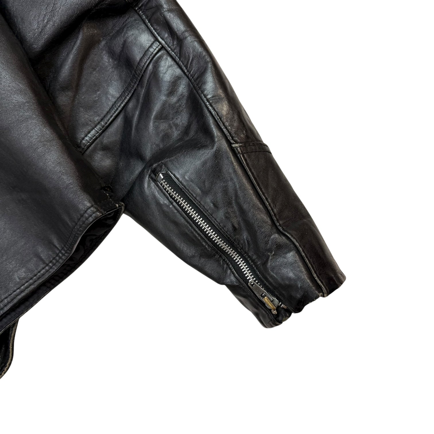 Vintage Bristol Leather Moto Jacket Black
