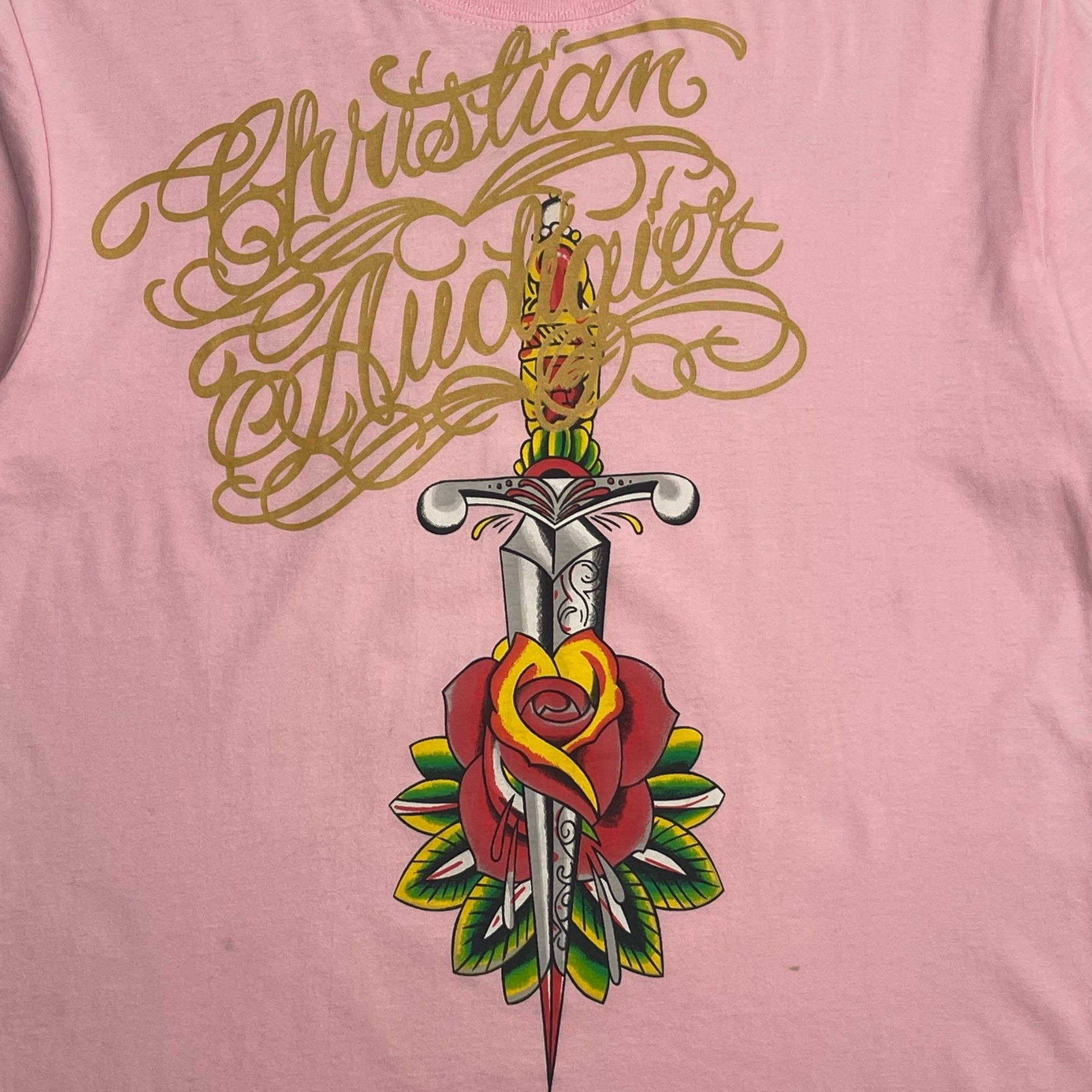 Y2K Christian Audigier Dagger T-Shirt