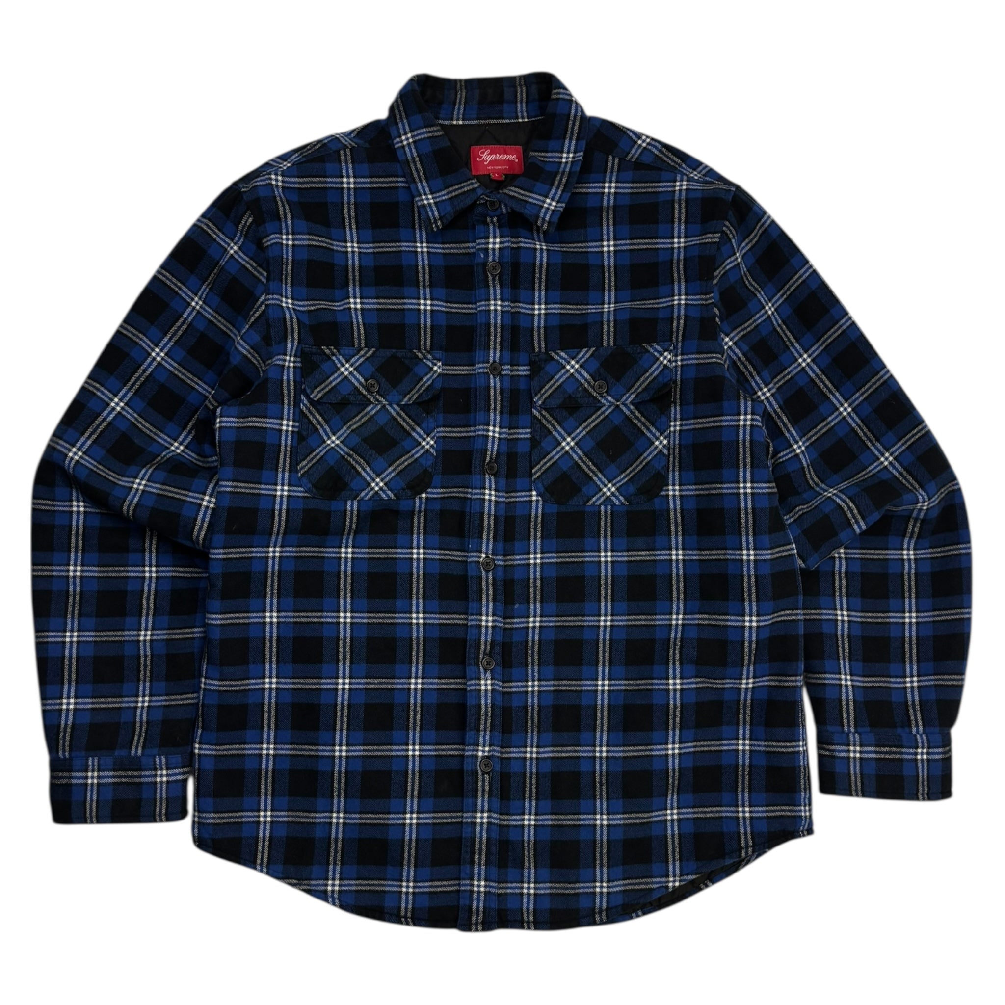 Supreme Arc Logo Quilted Flannel Shirt