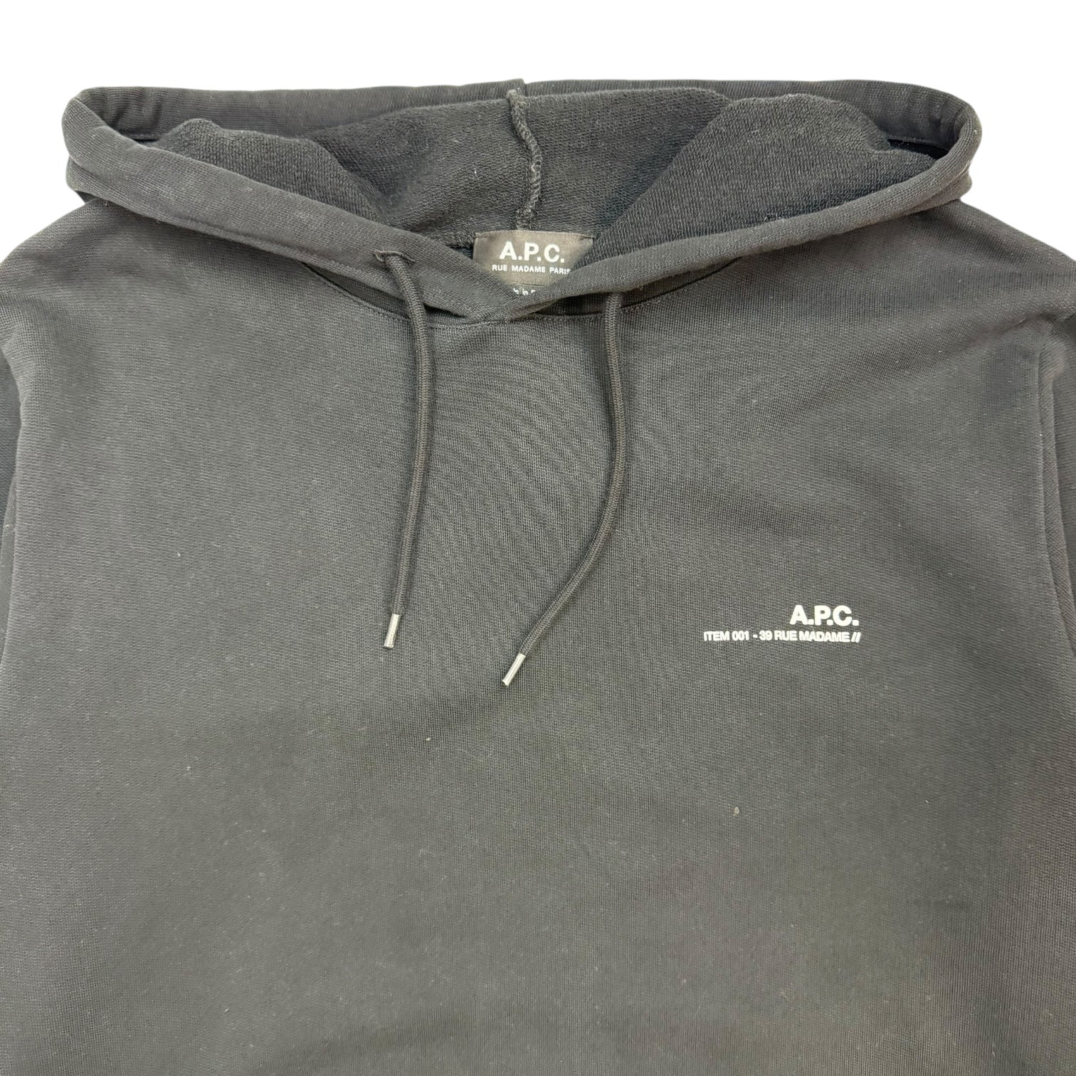 A.P.C. Logo Print Hoodie Black