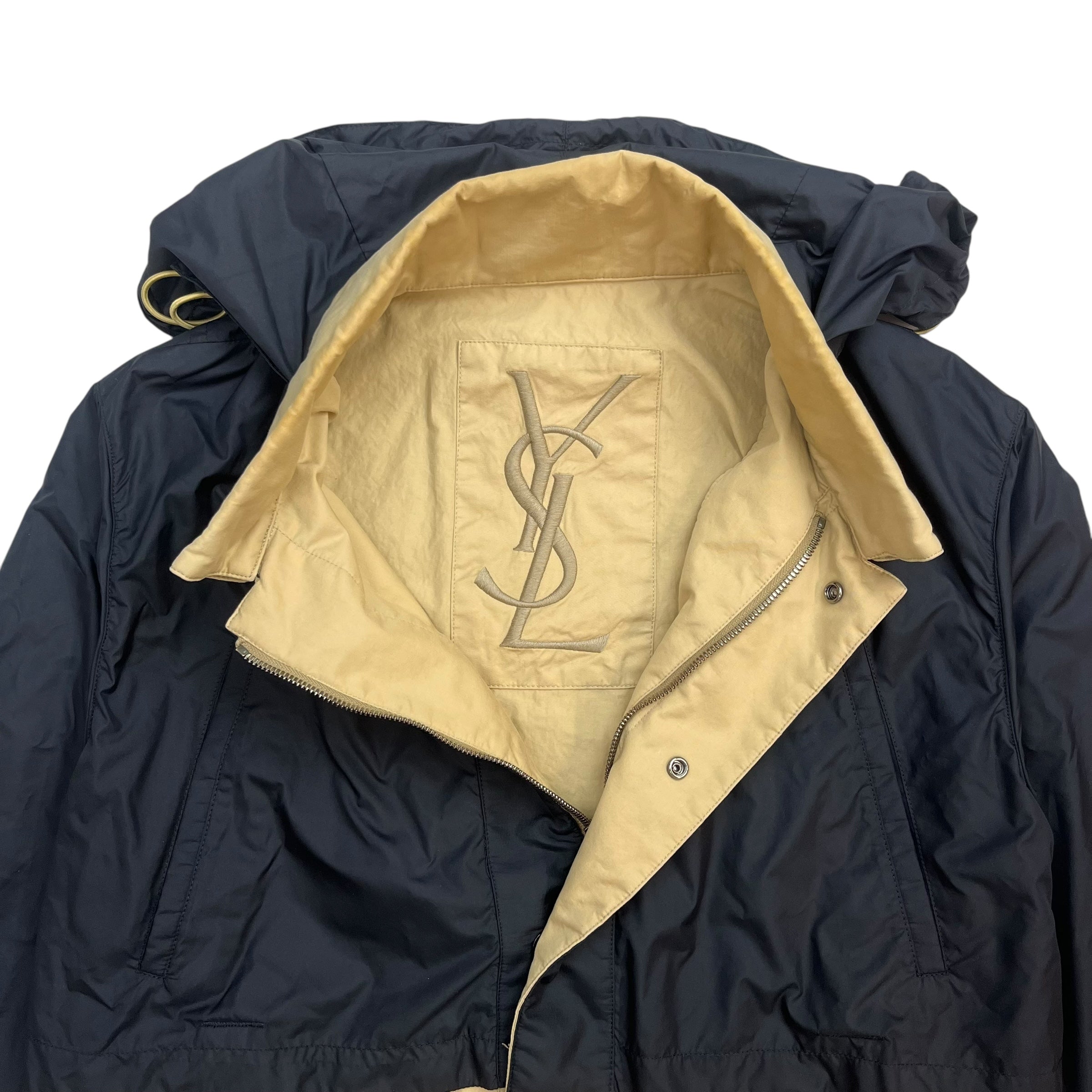 Vintage Yves Saint Laurent Windbreaker Navy/Beige