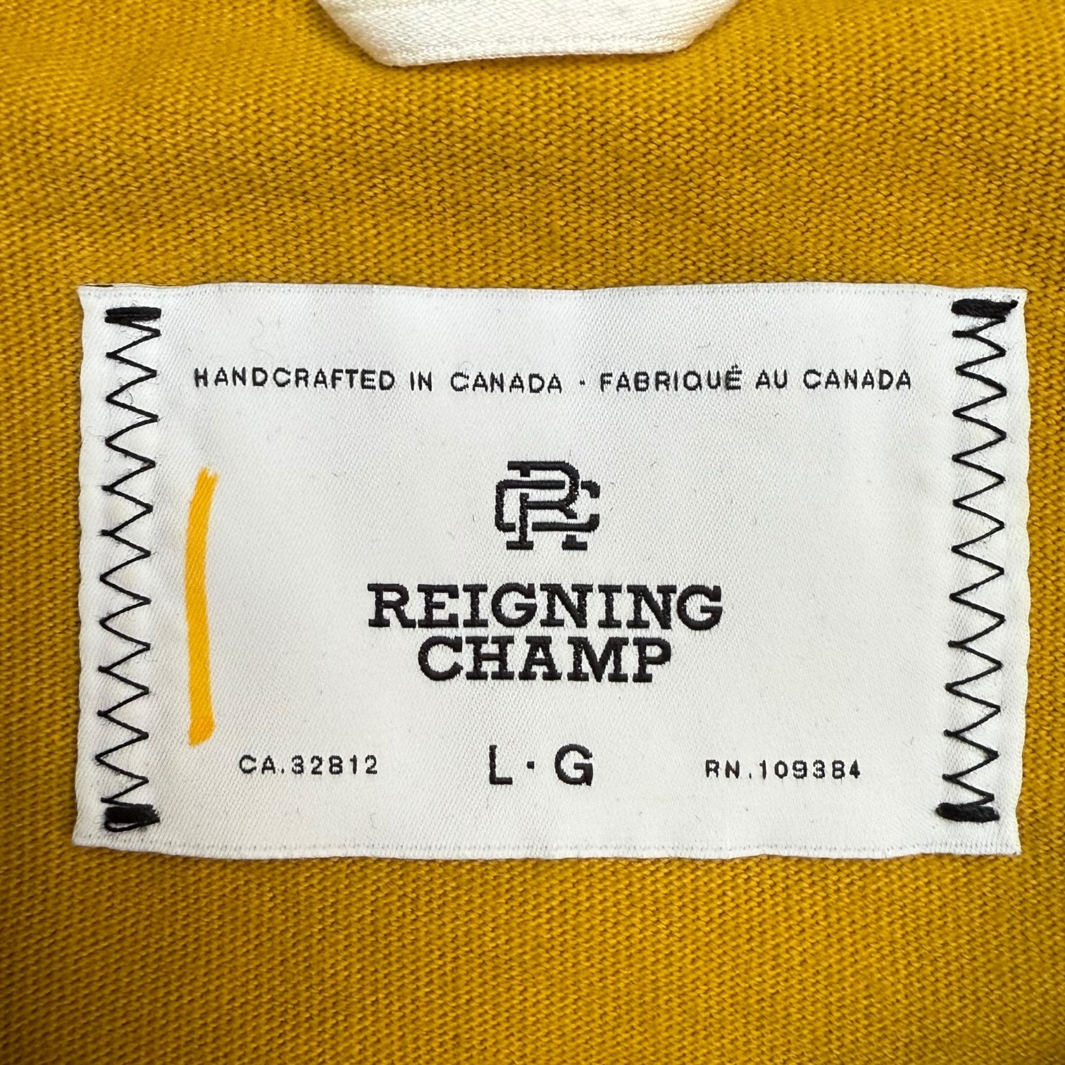 Reigning Champ Tee Mustard Yellow