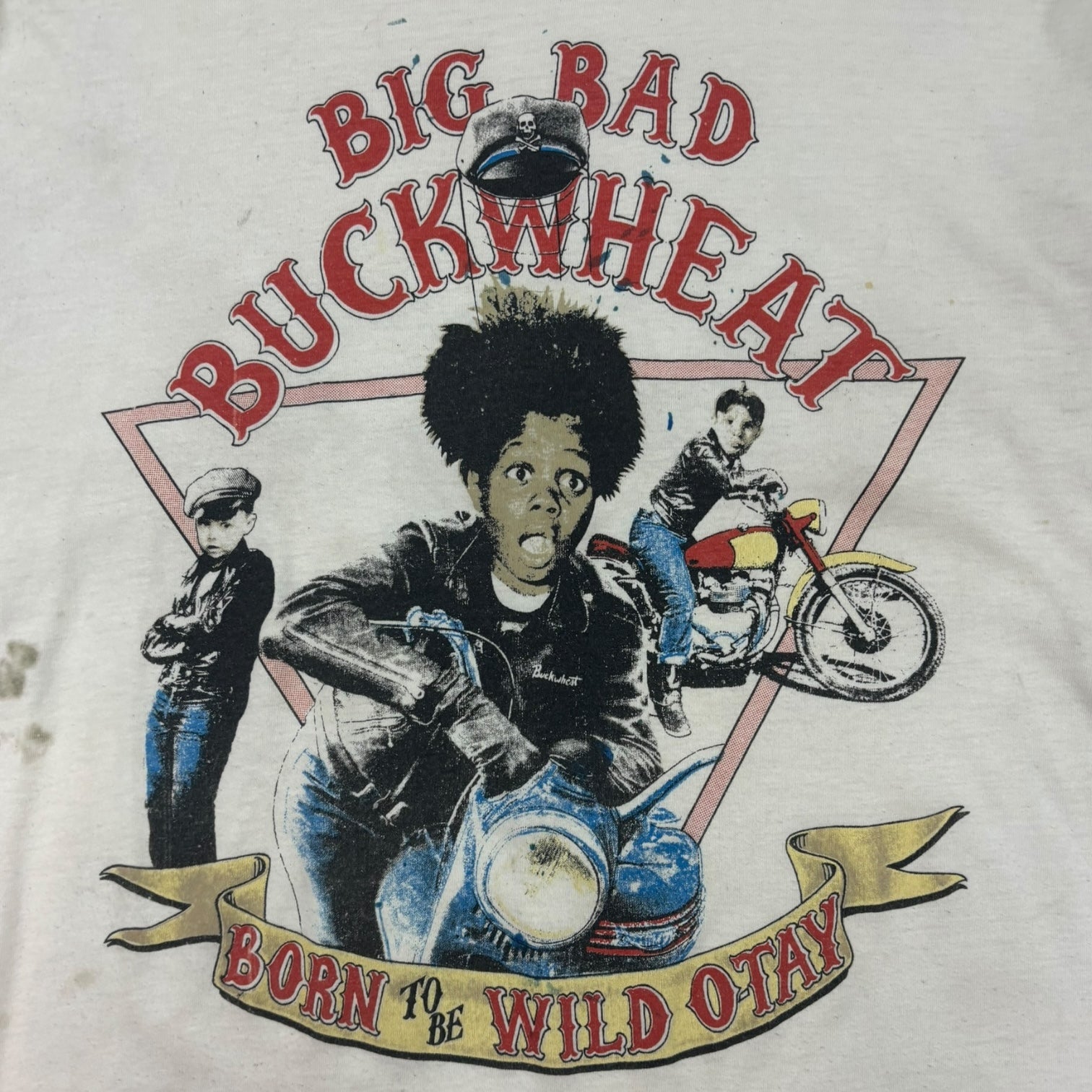 Vintage Big Bad Buckwheat “Born To Be Wild O-Tay” T-Shirt White