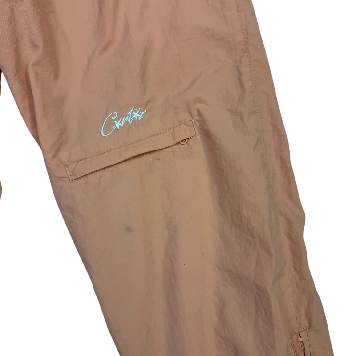 Corteiz Shukushuku Nylon Pants Peach