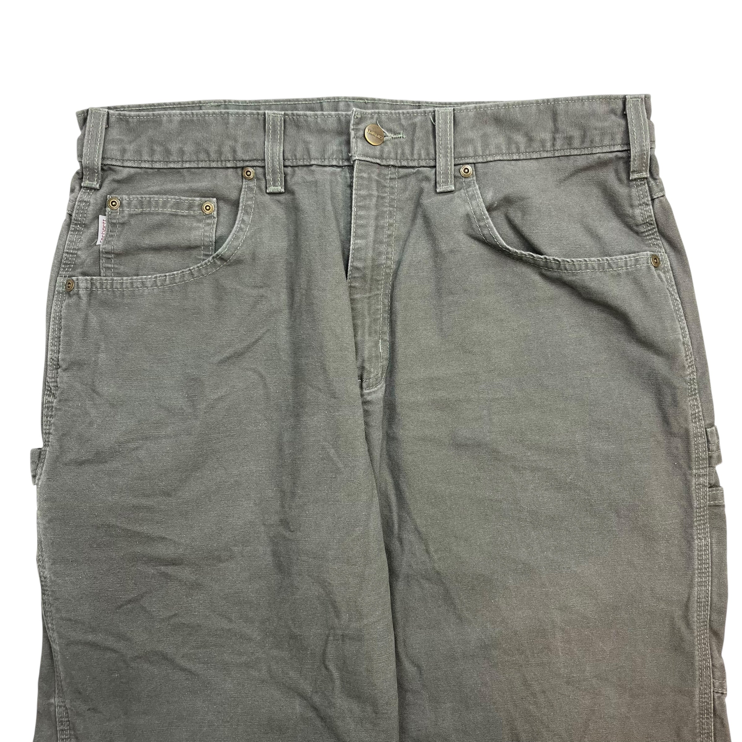 Vintage Carhartt Dungaree Pants Grey Green