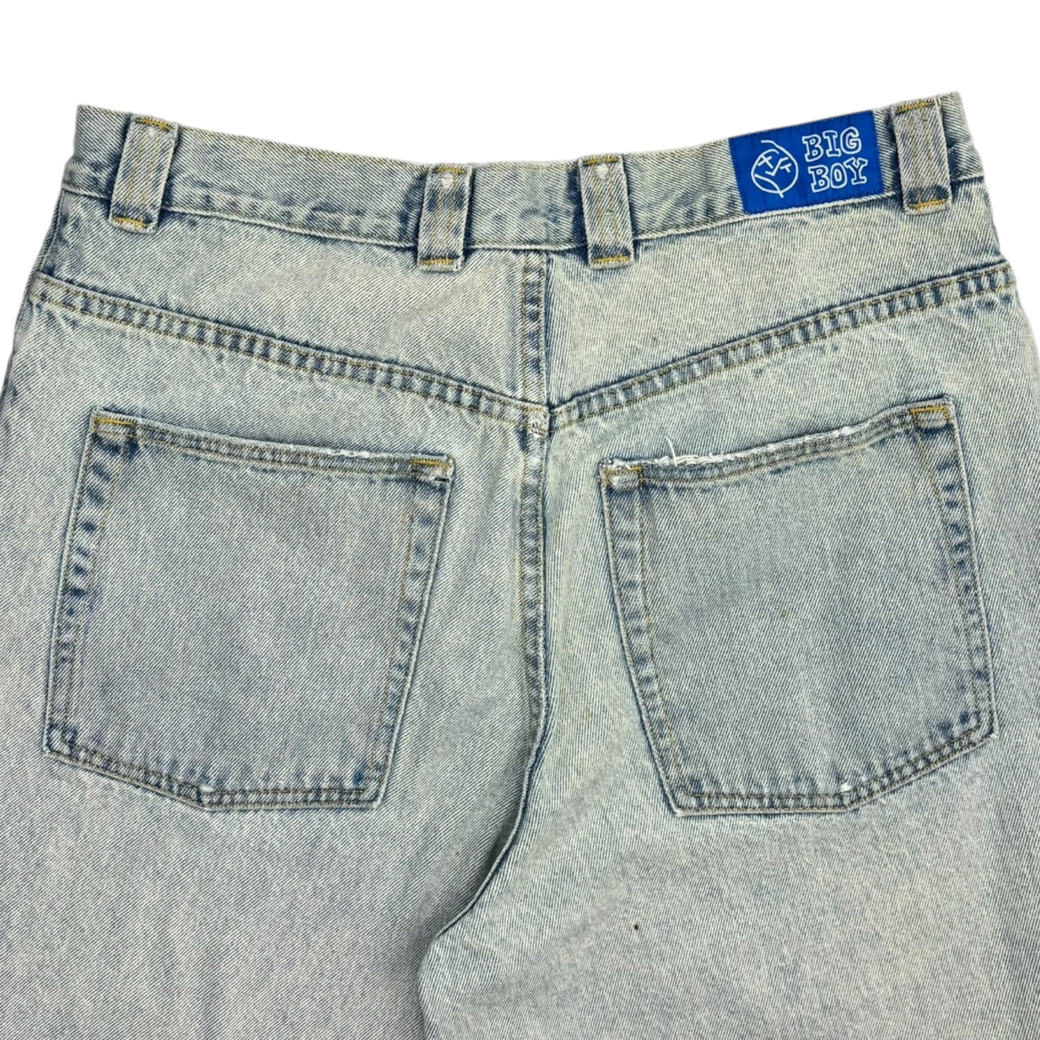 Polar Big Boy Distressed Light Wash Cut Off Shorts