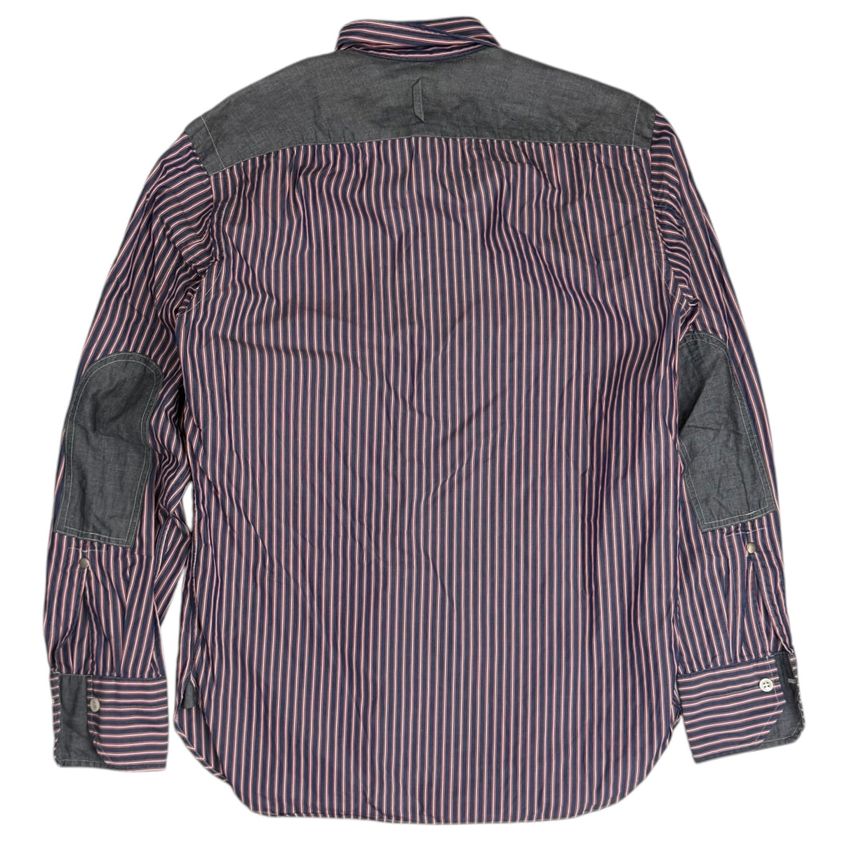 SS14 Junya Watanabe Man Comme Des Garçons Yoke Switch Button Up Shirt Red