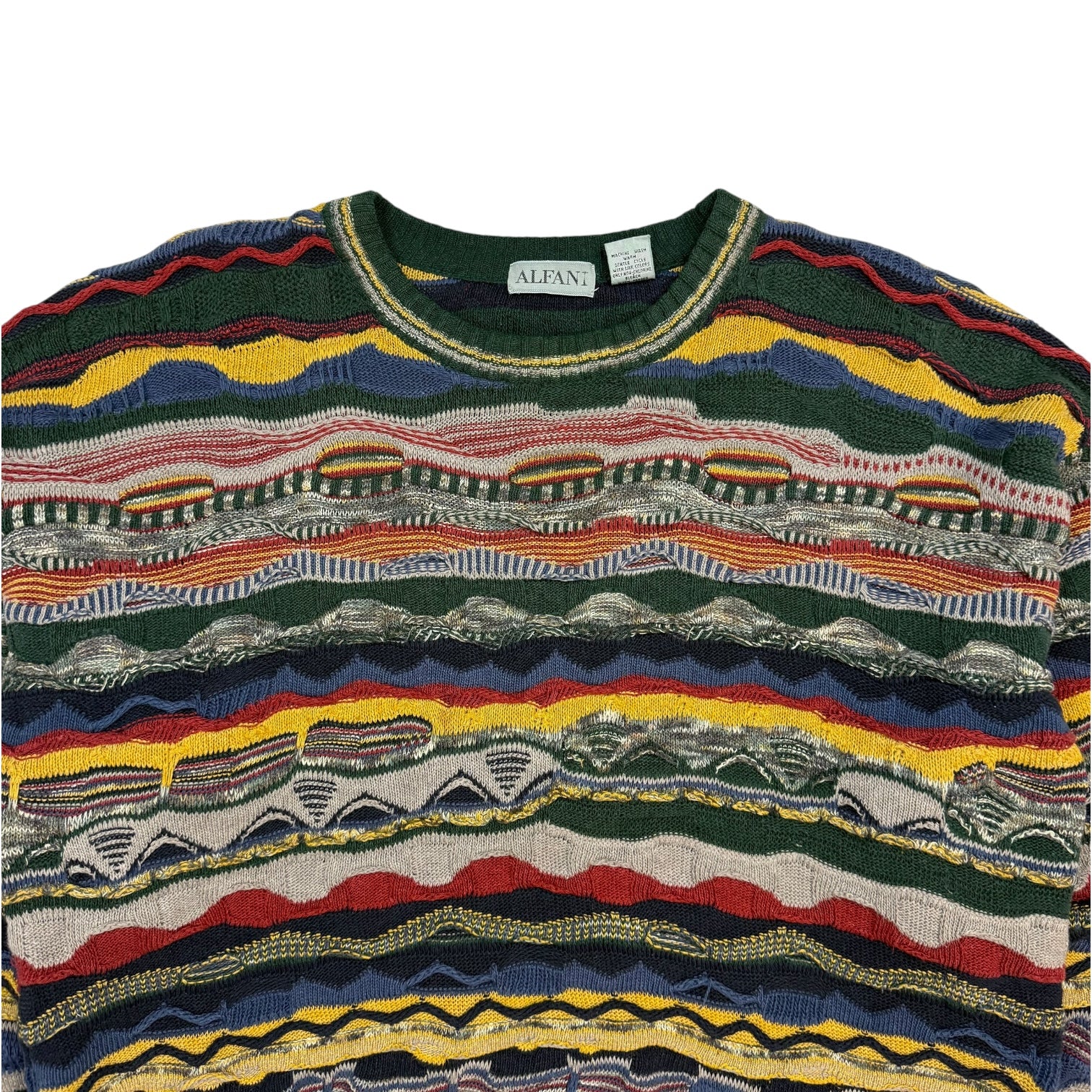 Vintage Alfani Cable Knit Sweater Multicolour