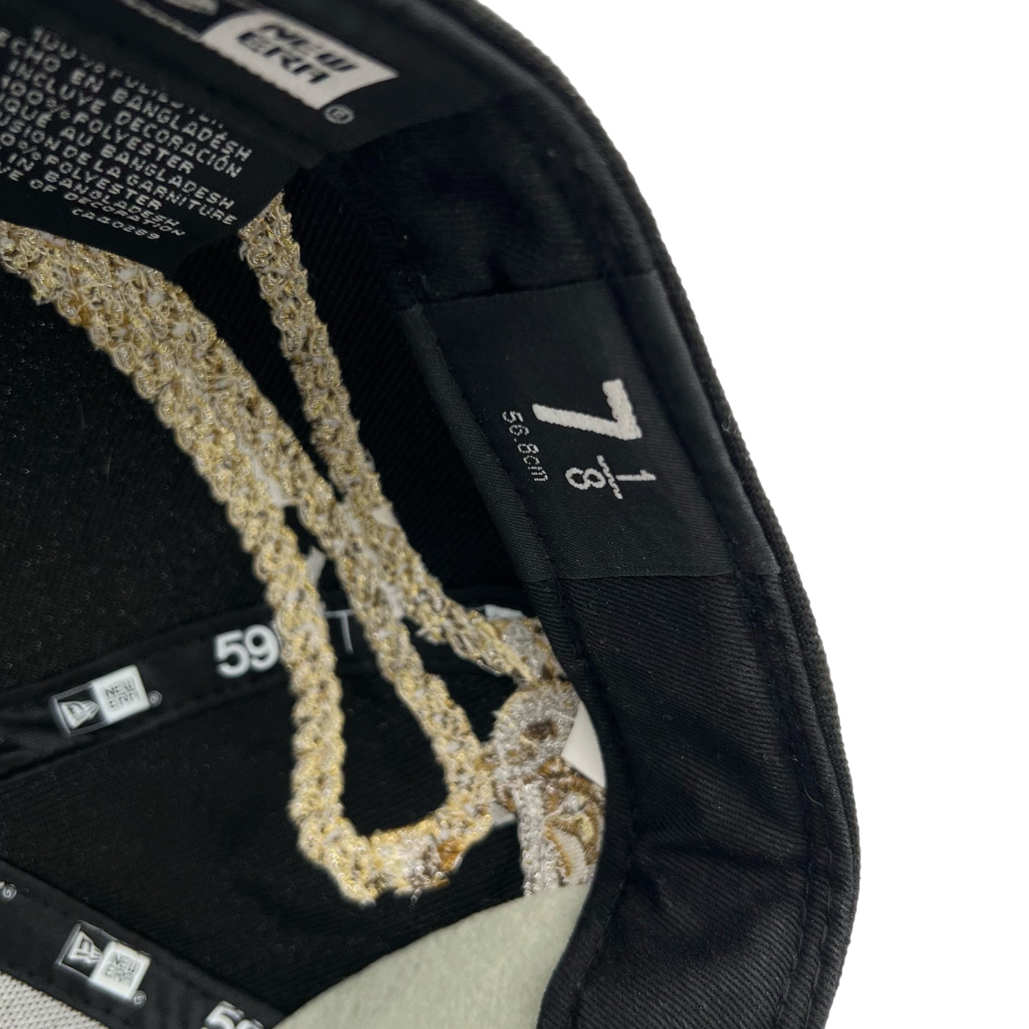 Supreme S Logo Jesus Piece FW23 New Era Fitted Hat Black/Gold