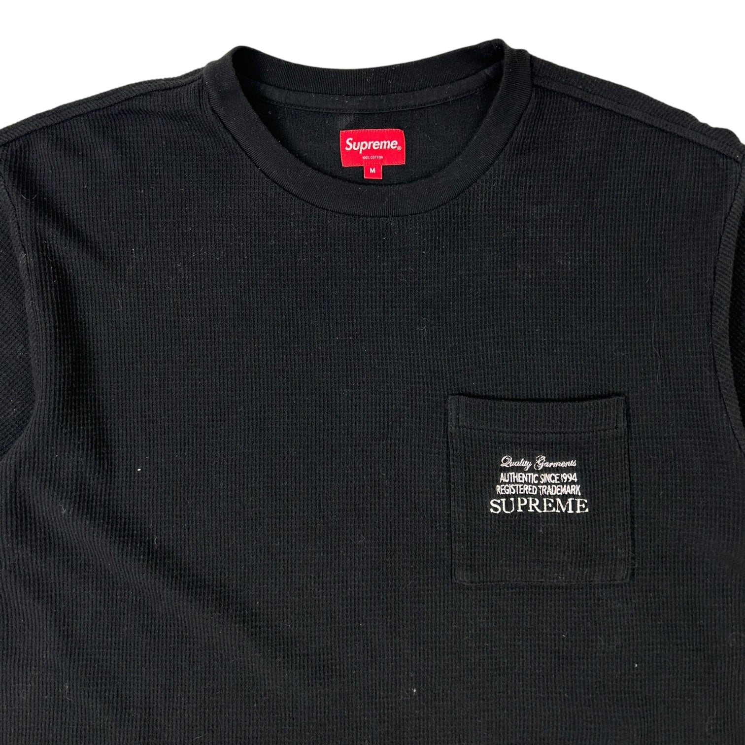 Supreme Waffle Pocket T-Shirt Black