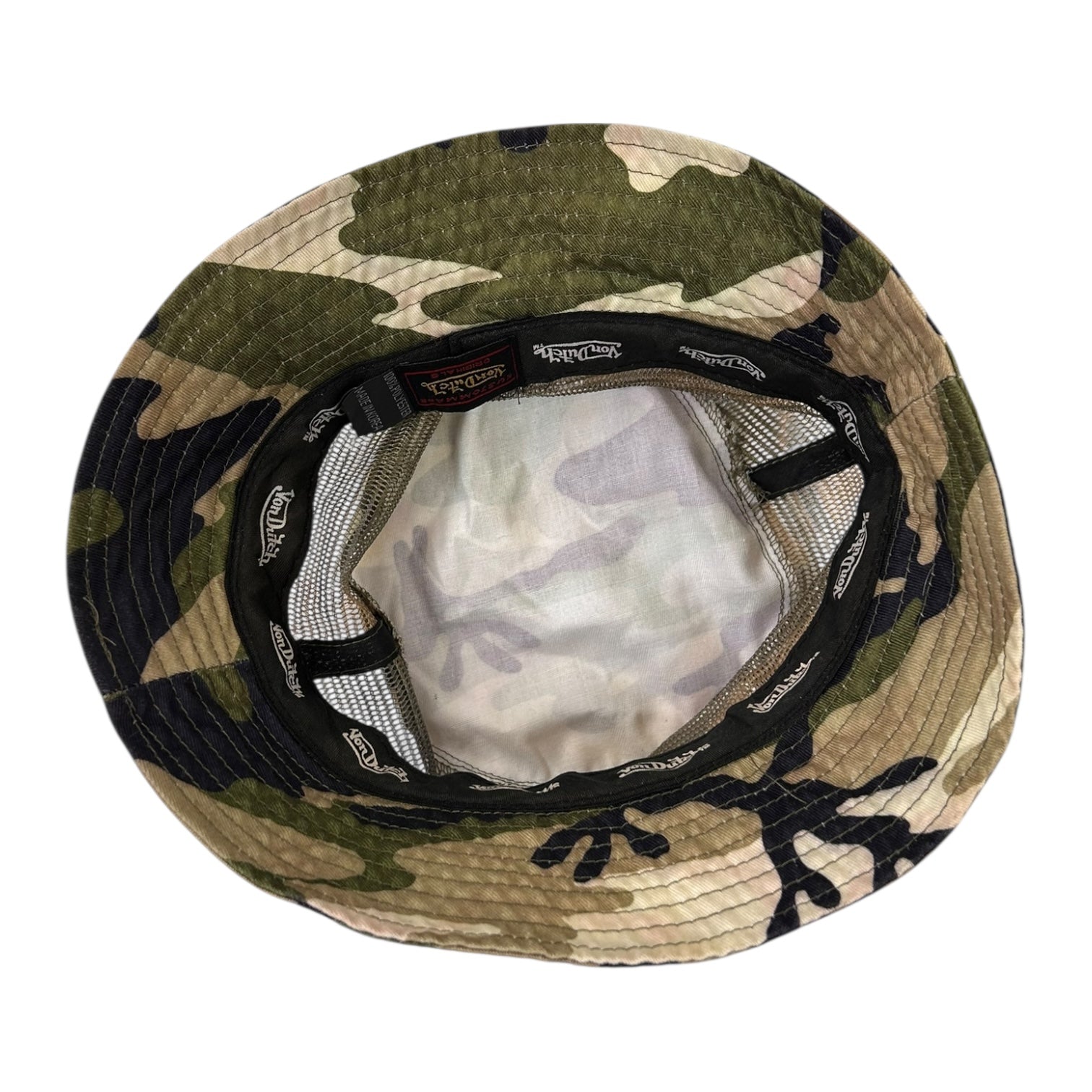 Vintage Y2K Von Dutch Bucket Hat Camo