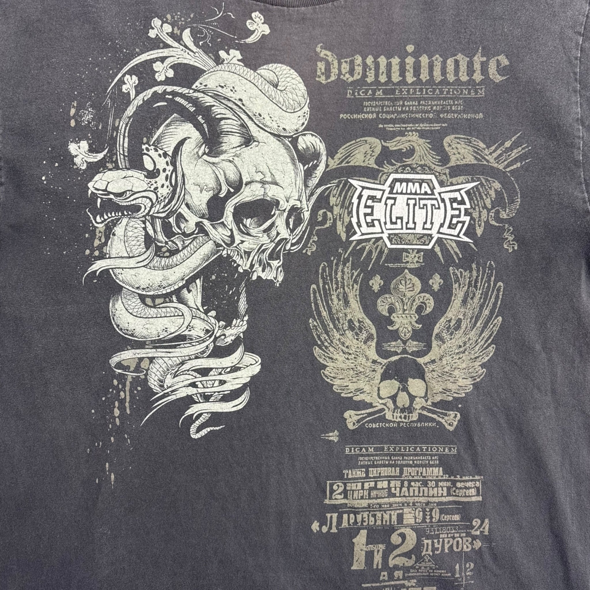 Y2K MMA Elite Screaming Skull Dominate Longsleeve T-Shirt