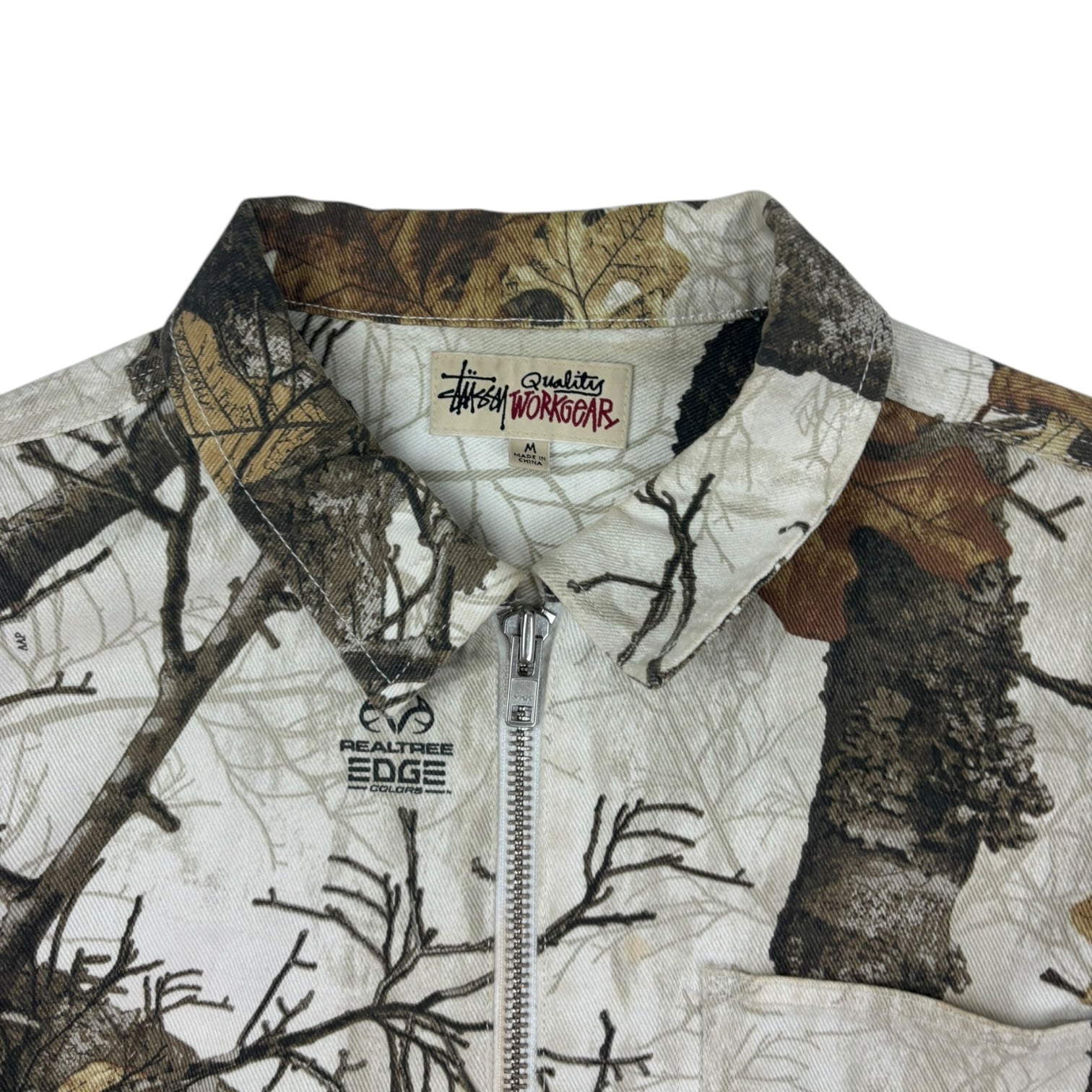 Stussy Zip Work Jacket RealTree Edge Snow