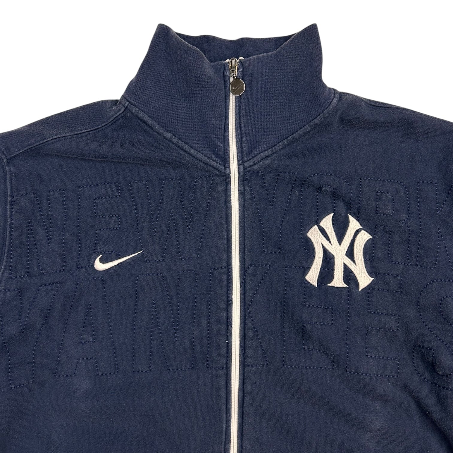 Vintage Nike New York Yankees Zip Up Jacket Navy/White