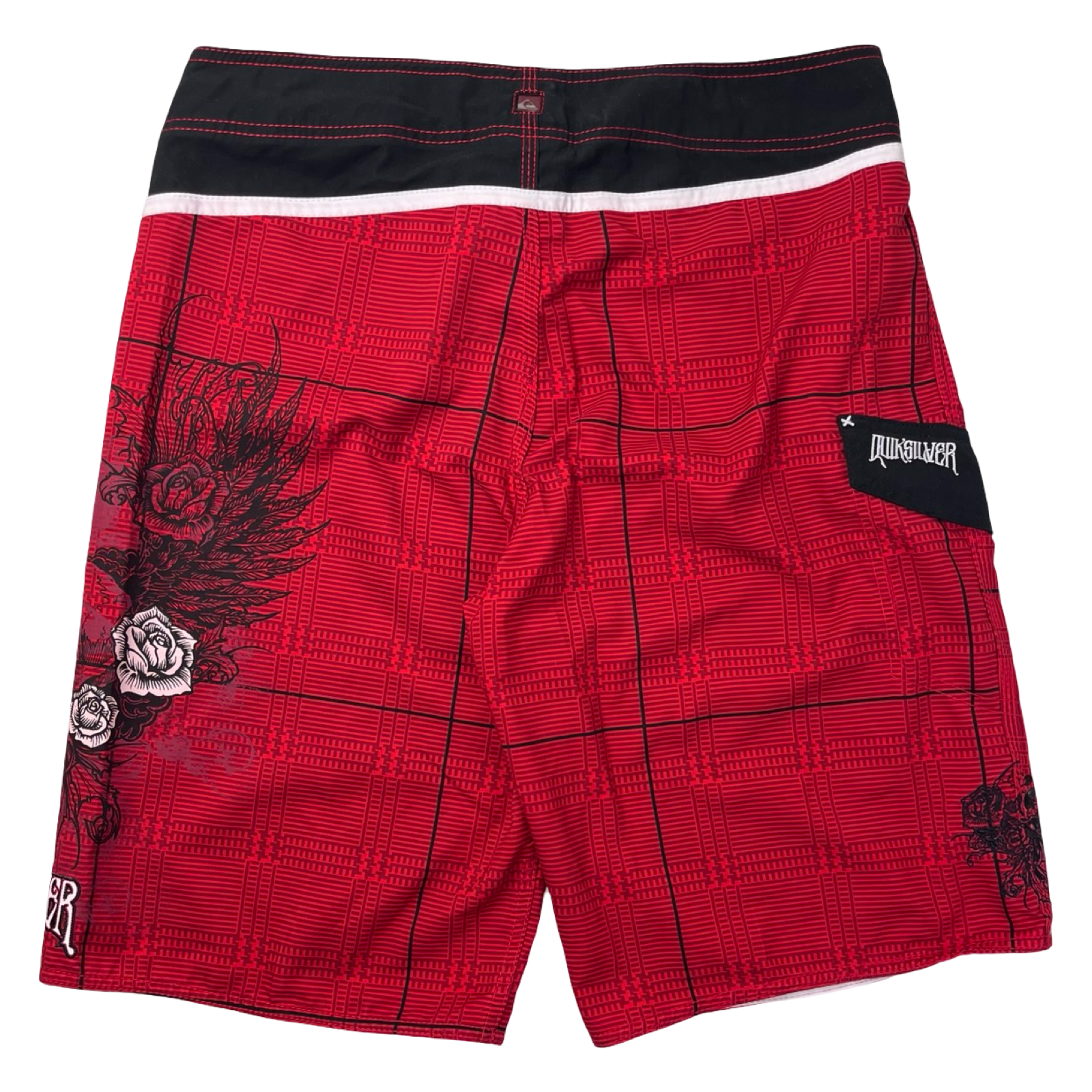 Vintage Y2K Quiksilver Board Shorts Red