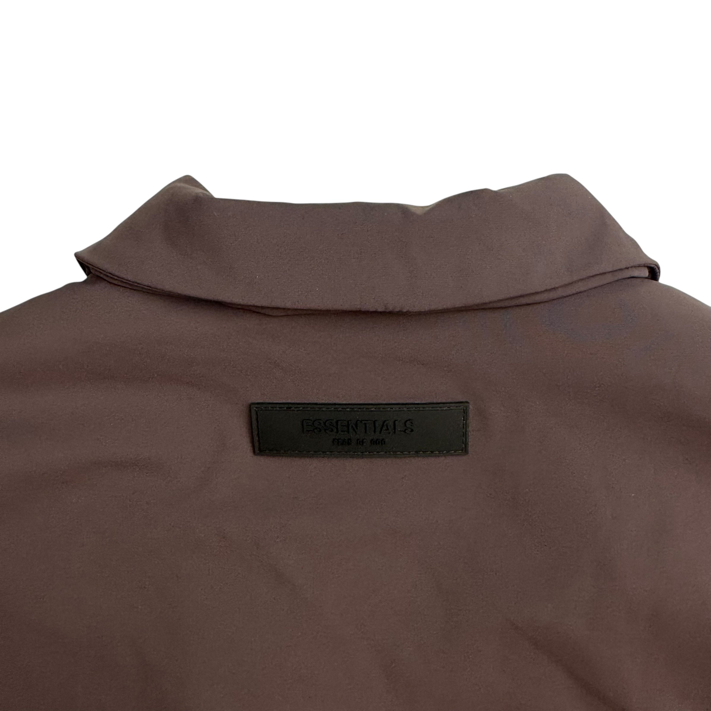 Fear Of God Essentials Down Puffer Jacket Burgundy