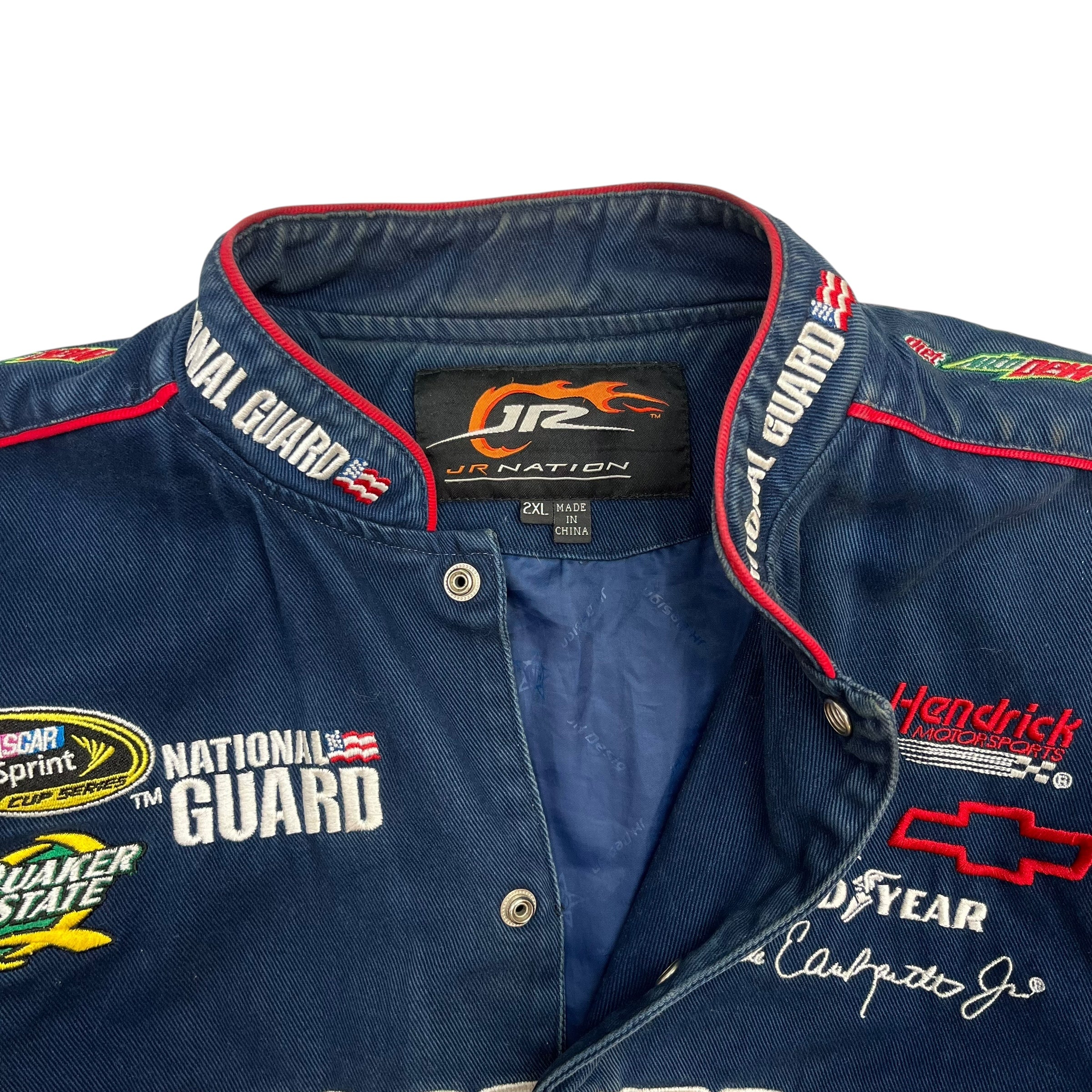 Vintage Dale Earnhardt Jr. Racing Jacket Dark Blue