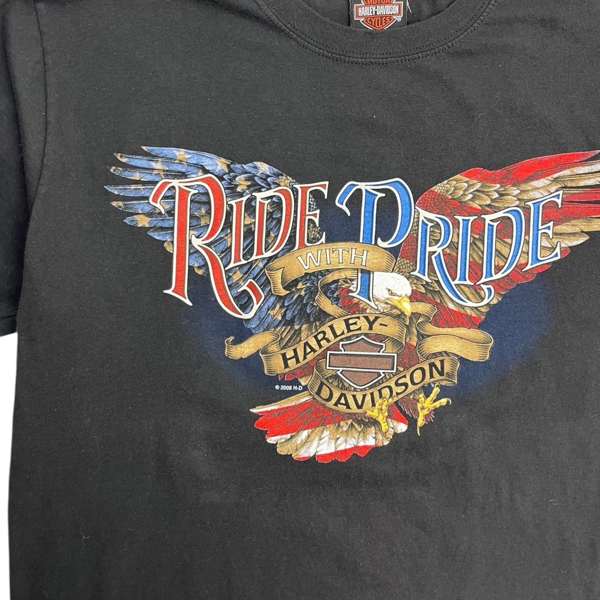 2008 Harley Davidson "Ride With Pride" Gaylord Michigan T-Shirt