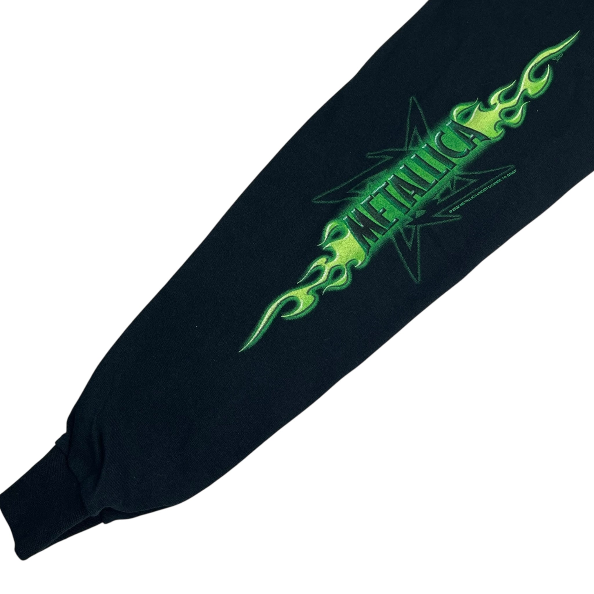 2002 Metallica Y2K Style Logo Longsleeve T-Shirt Black
