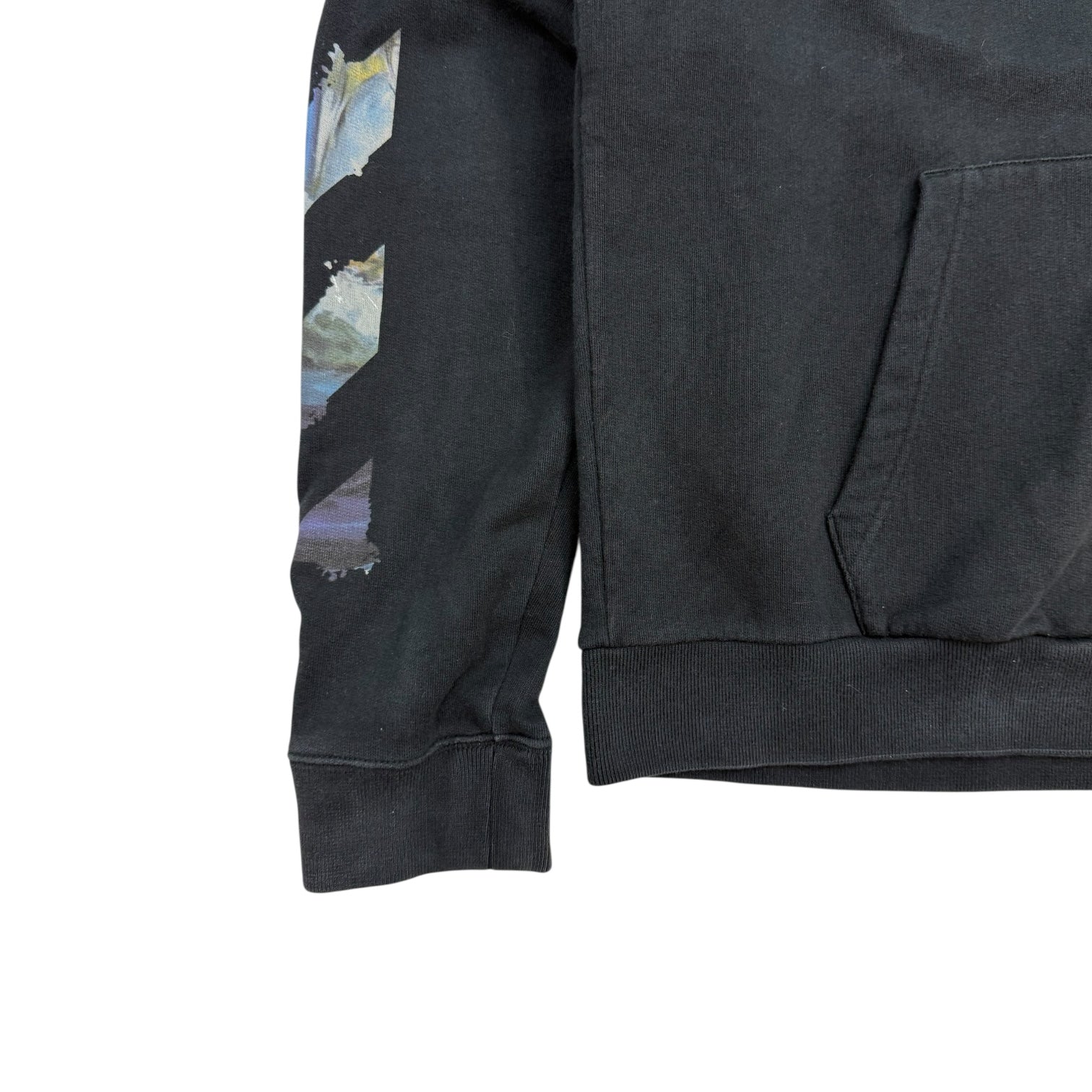 Off-White Edouard Manet Floating Studio Arrows Zip Up Hoodie Black