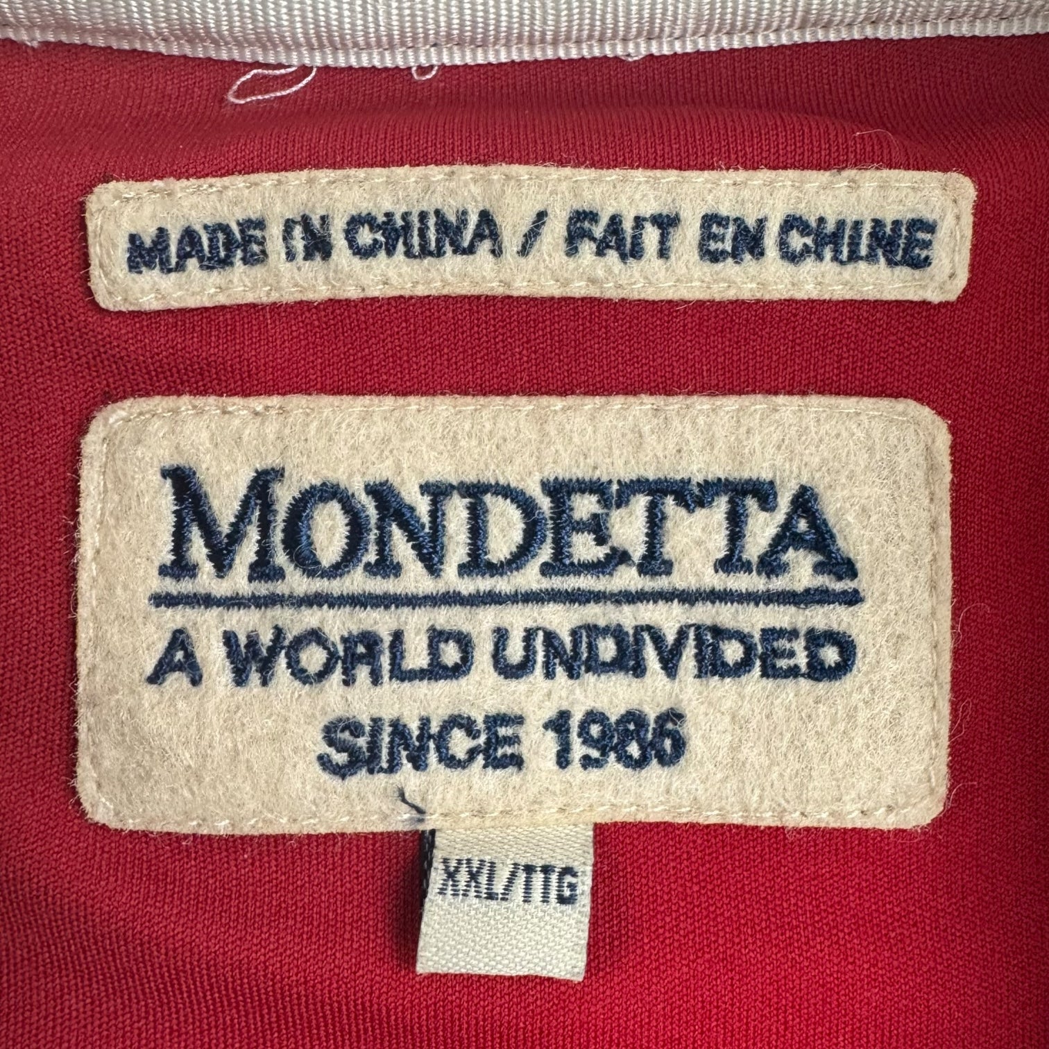 Vintage Mondetta Italia Zip Up Jacket Blue