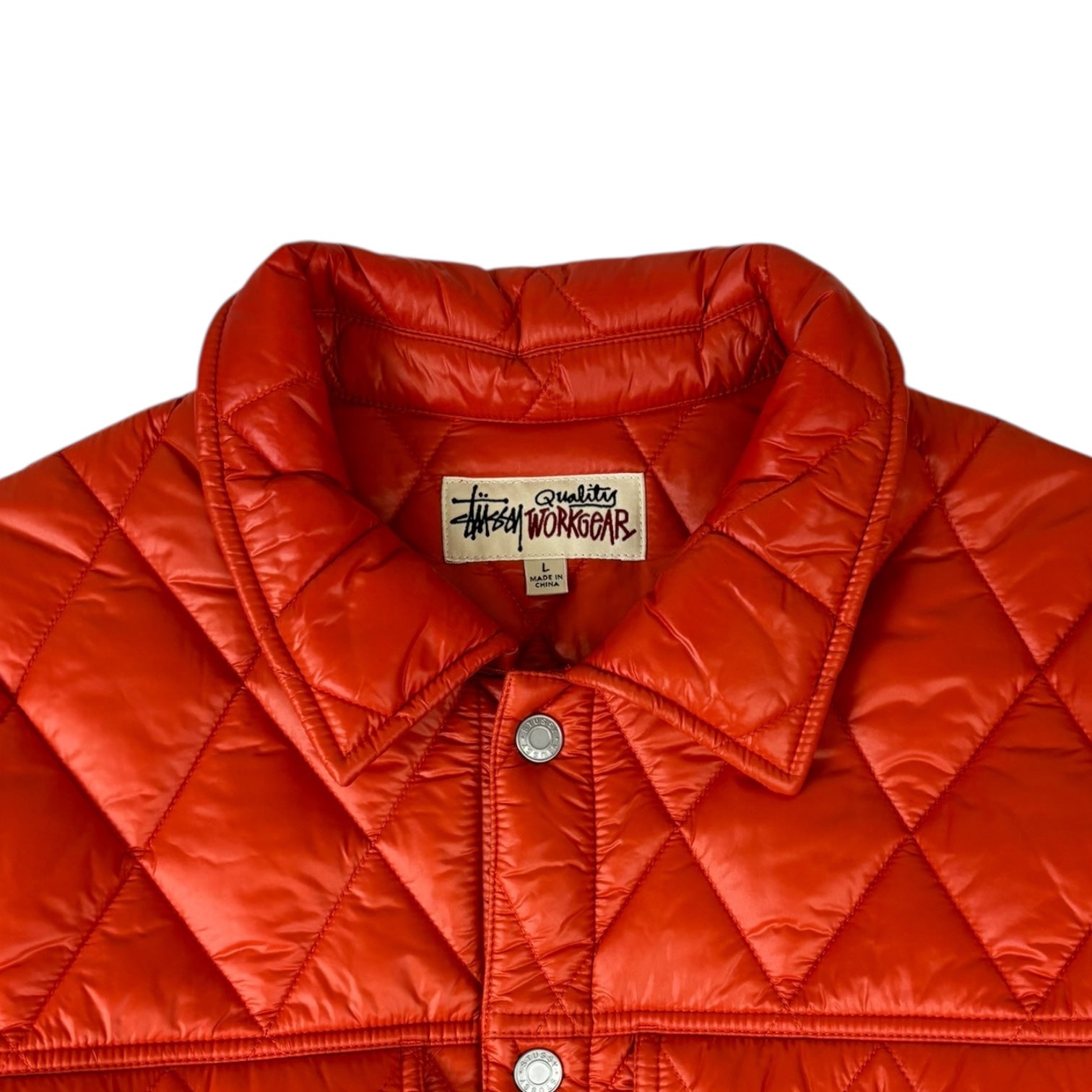 Stussy Quilted Nylon Ranch Jacket Persimmon