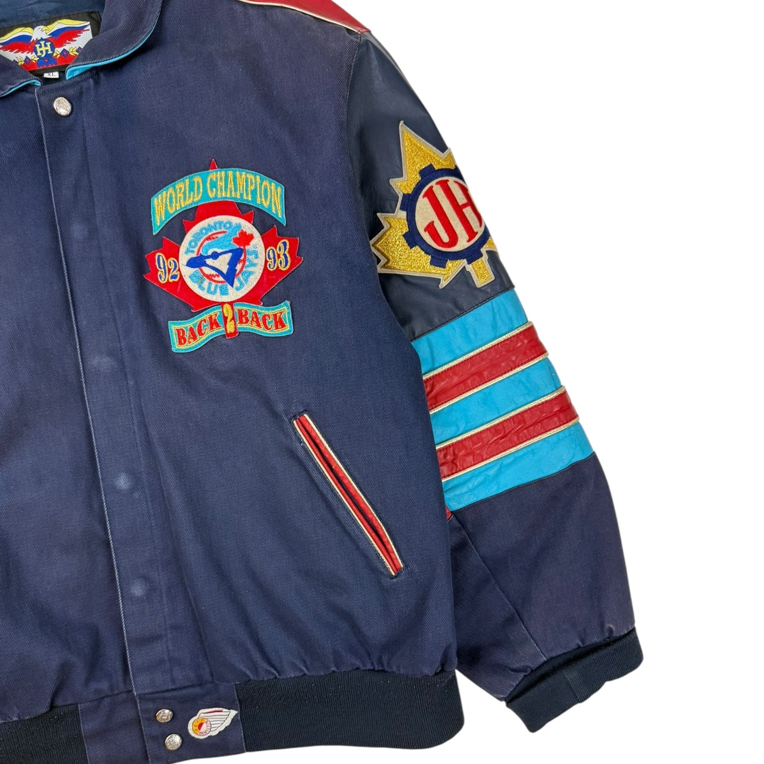 1993 Toronto Blue Jays Jeff Hamilton Back 2 Back Jacket