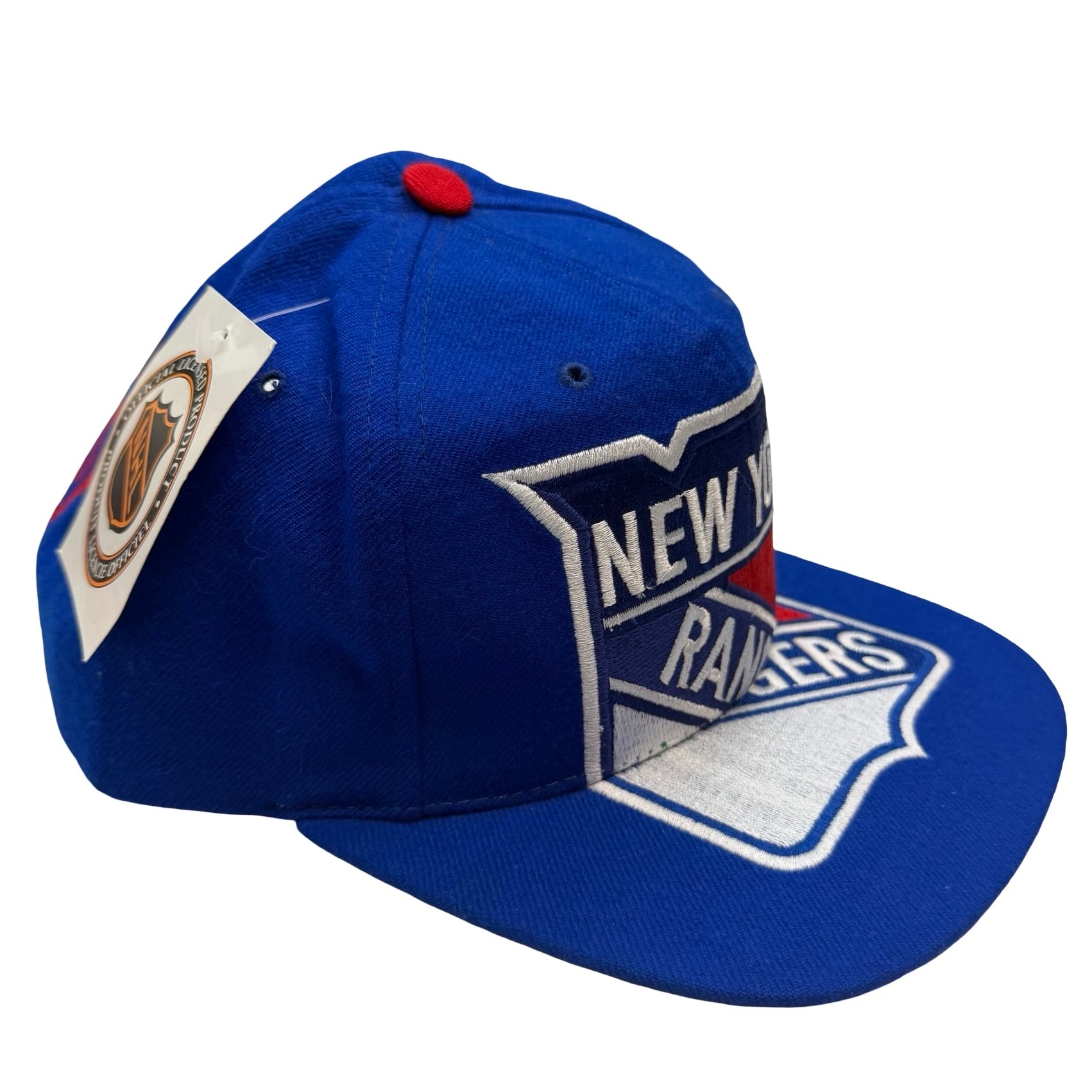 Vintage New York Rangers Embroidered Snapback Hat Blue