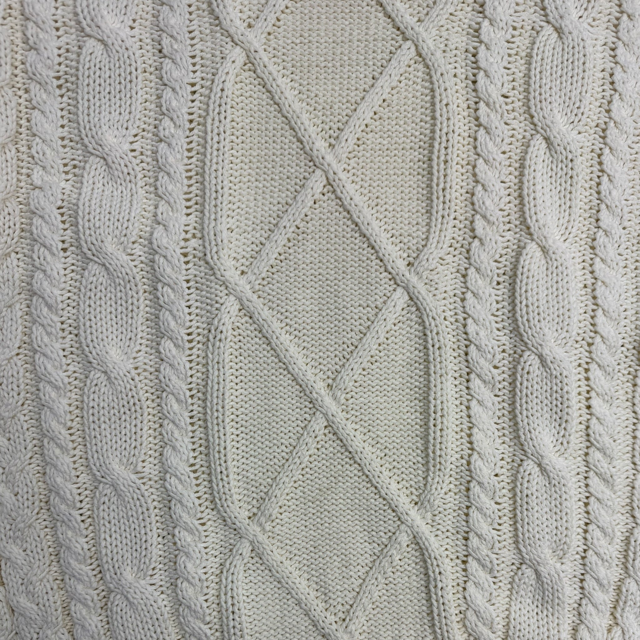 Vintage Eddie Bauer Cable Knit Angel White