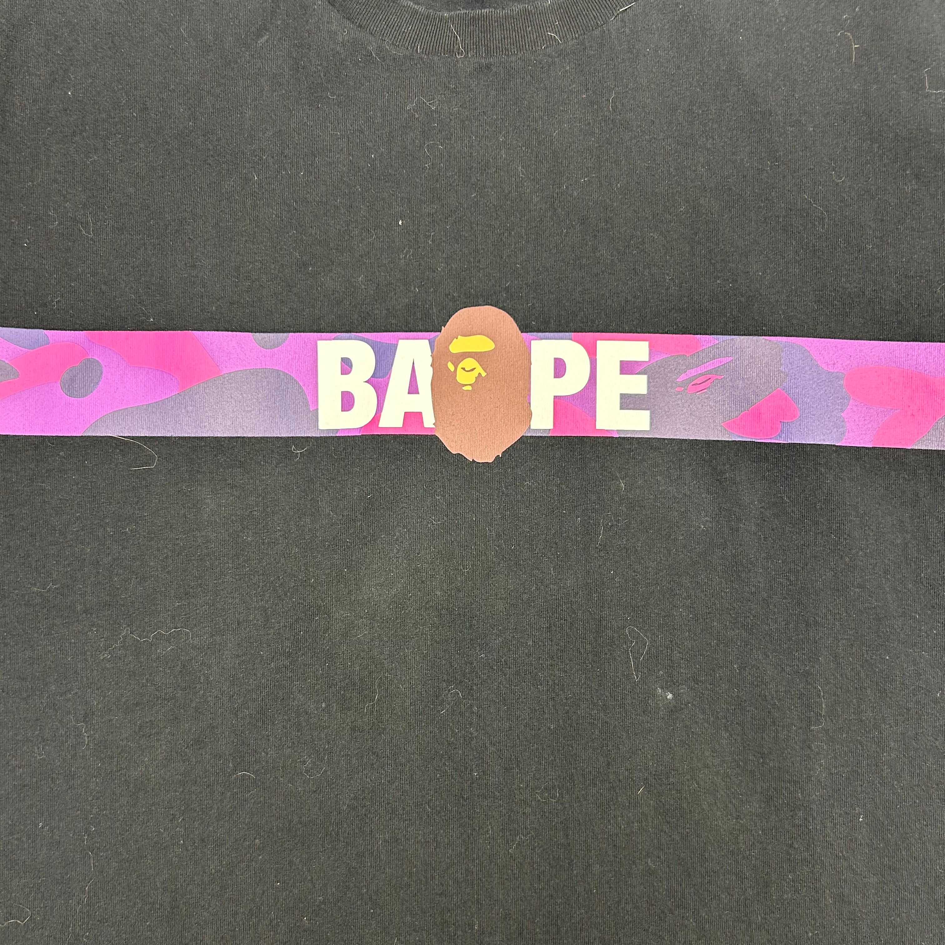 Bape ABC Band Spell Out Tee Black