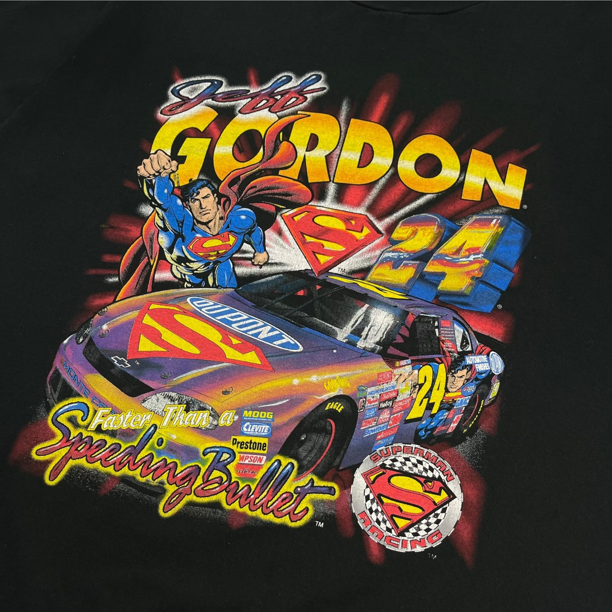 1999 Jeff Gordon Superman NASCAR Racing T-Shirt