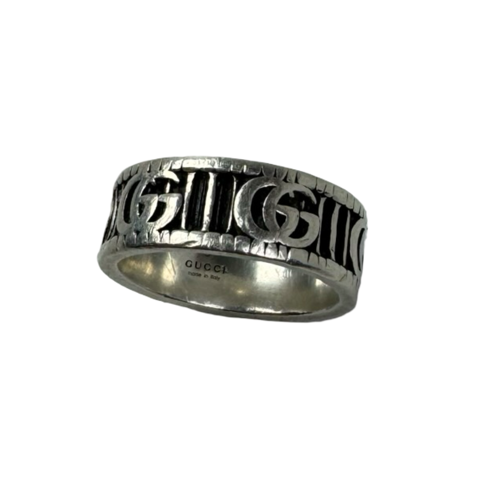 Gucci GG Marmont Wide Ring Sterling Silver