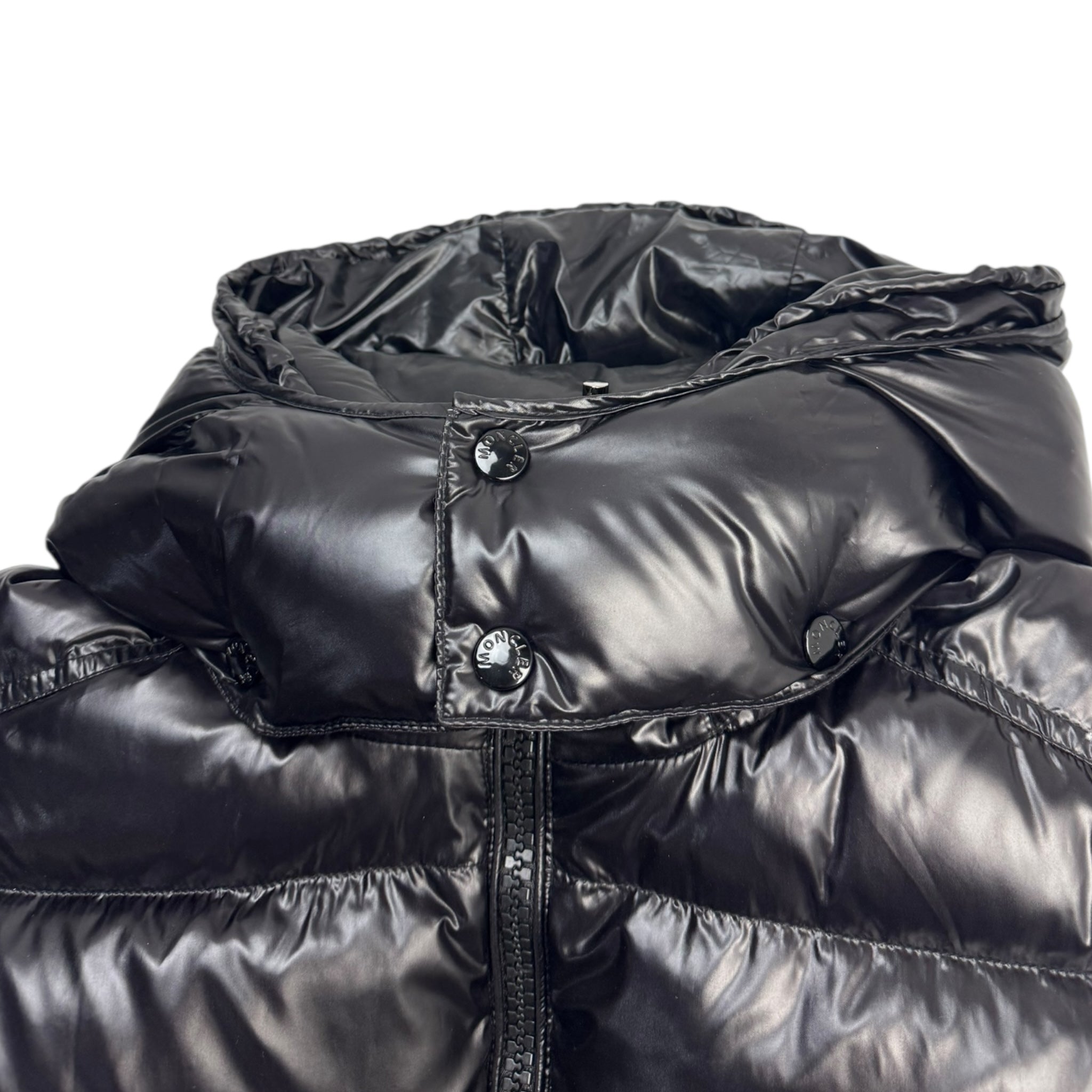 Moncler Maya Hooded Puffer Jacket Black