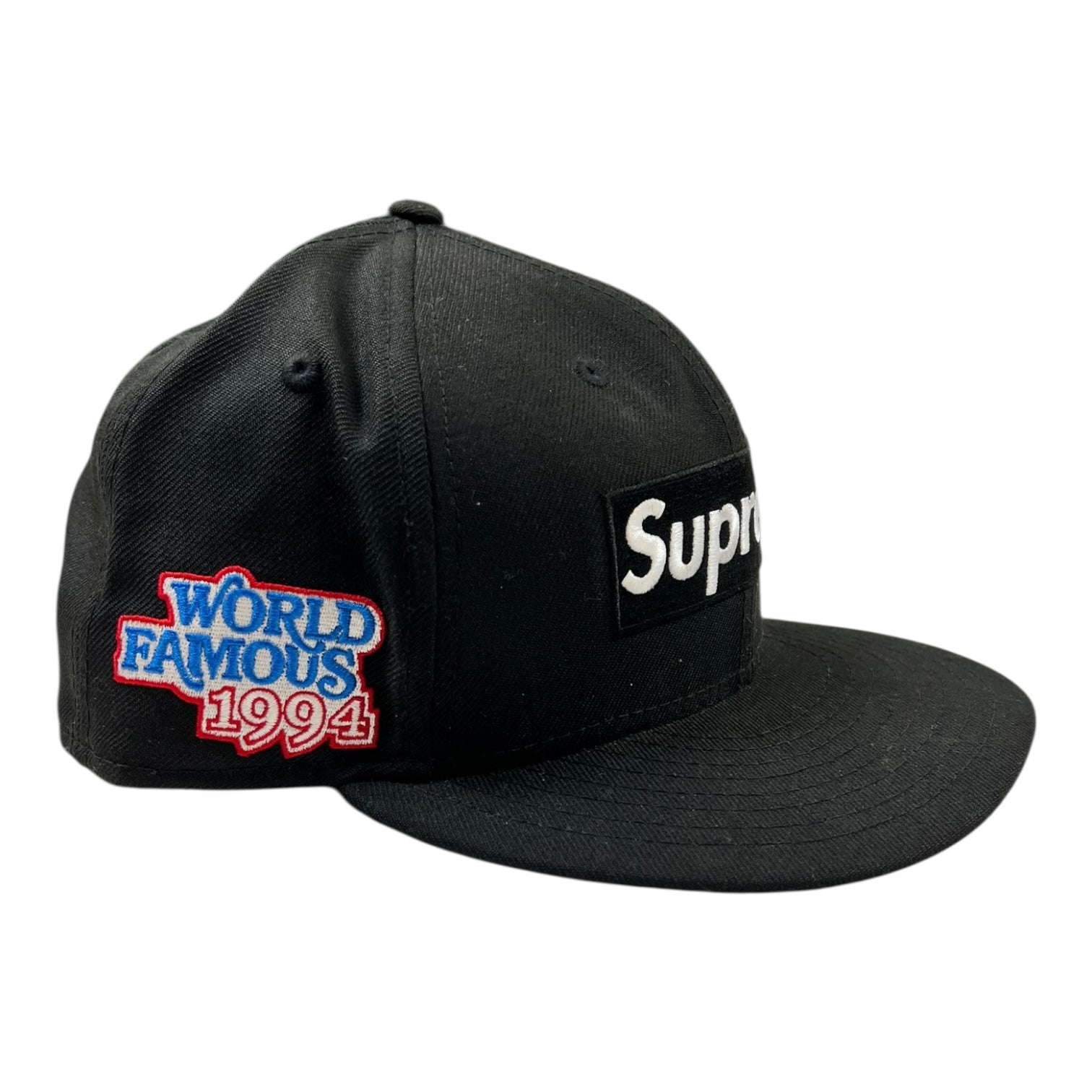 Supreme World Famous Box Logo New Era Fitted Hat