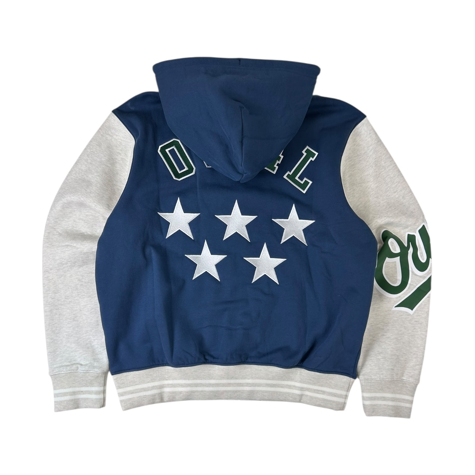 OVO Owls Vardity Zip-Up Hoodie Blue/White