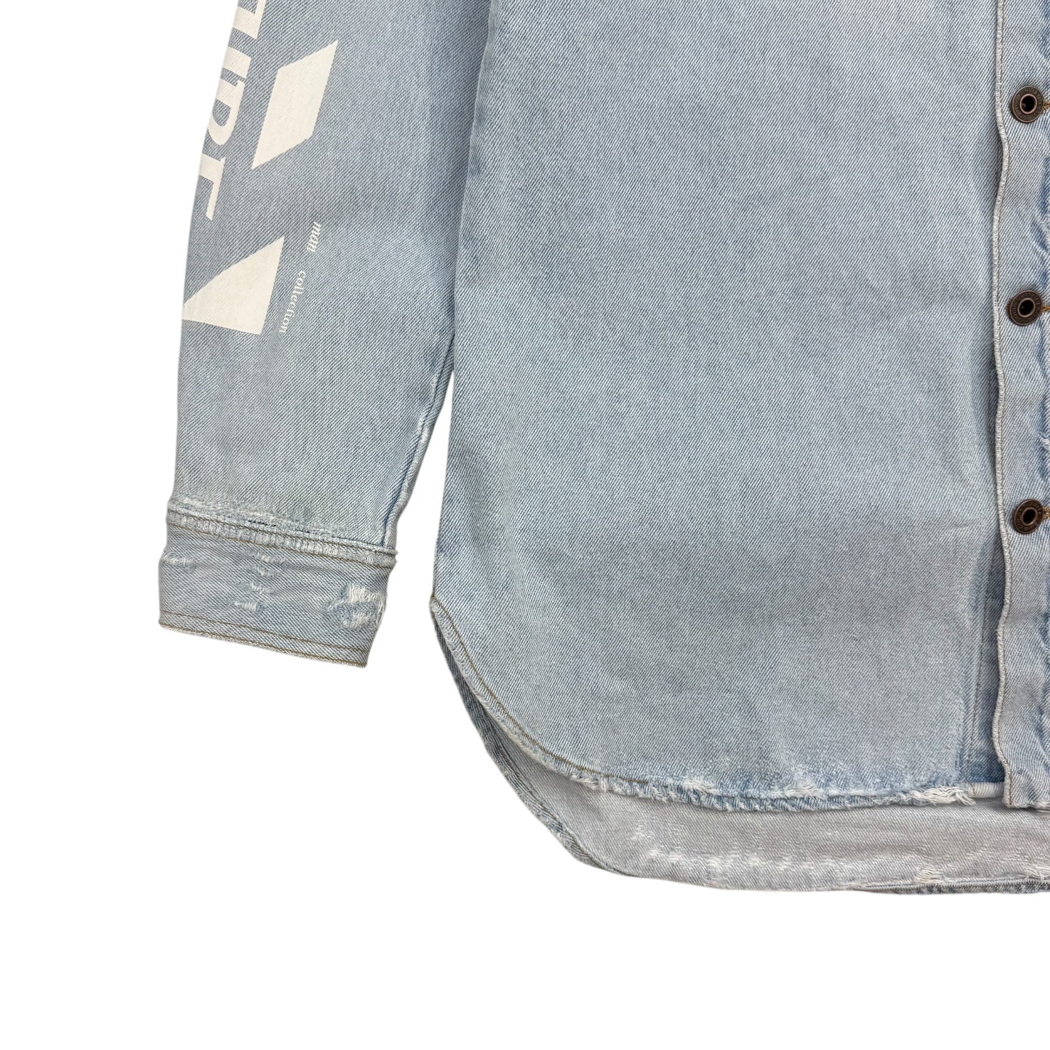 Off-White Temperature Button Up Shirt Light Blue
